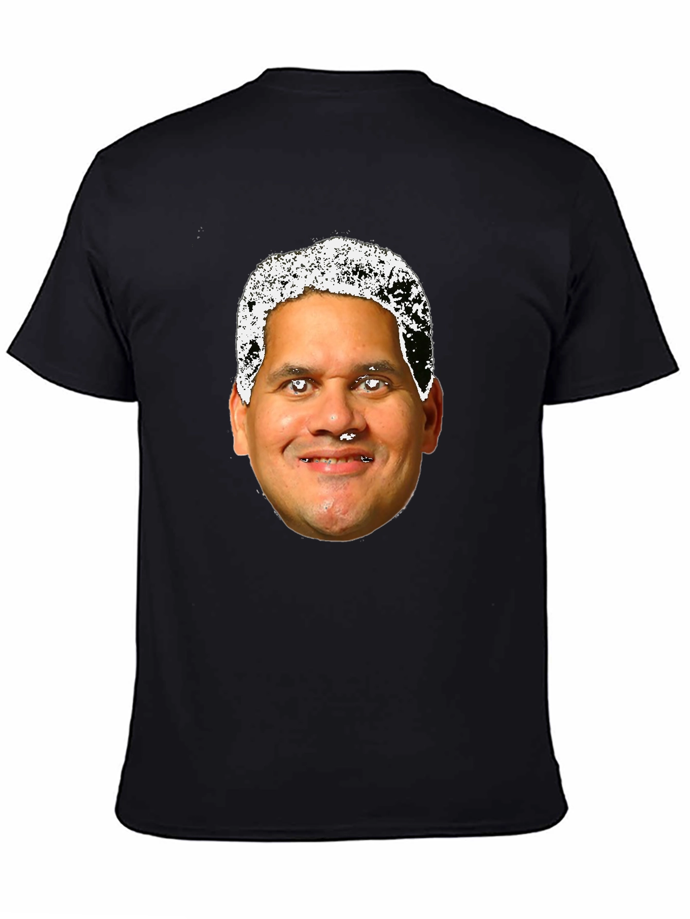 Novelty Black T-Shirt with Face Design