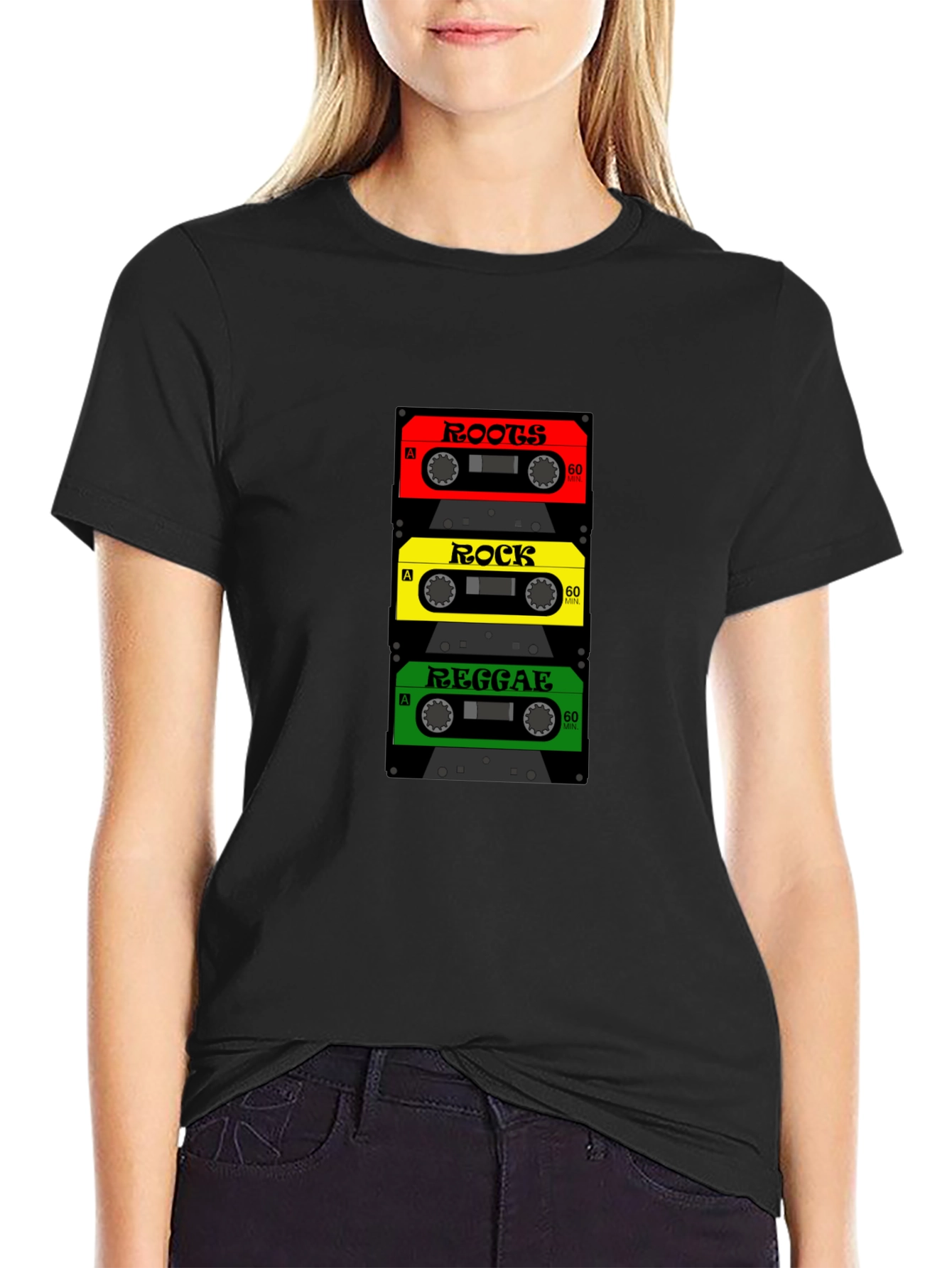 Roots Rock Reggae Cassette Tape T-Shirt