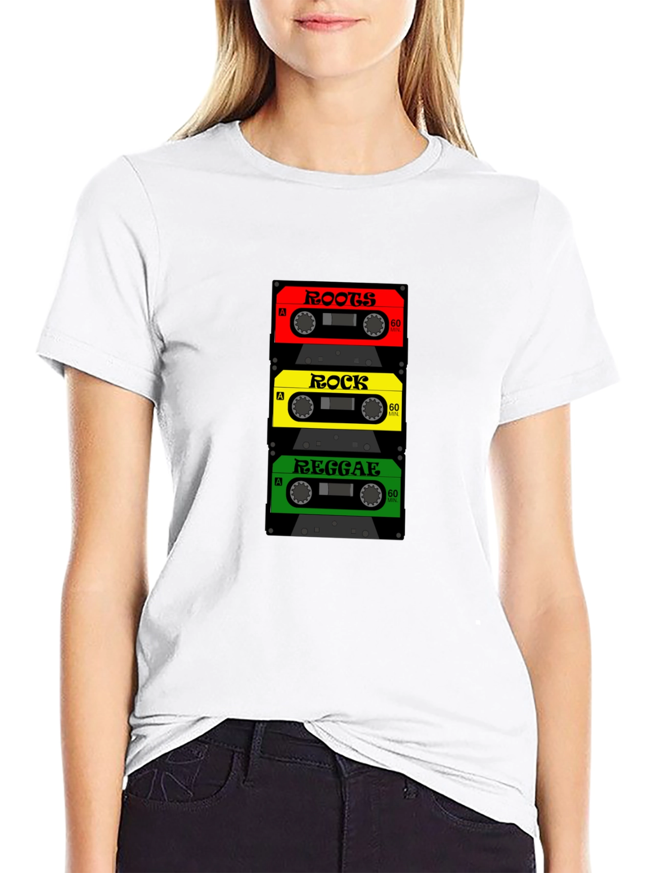 Roots Rock Reggae Cassette Tape T-Shirt