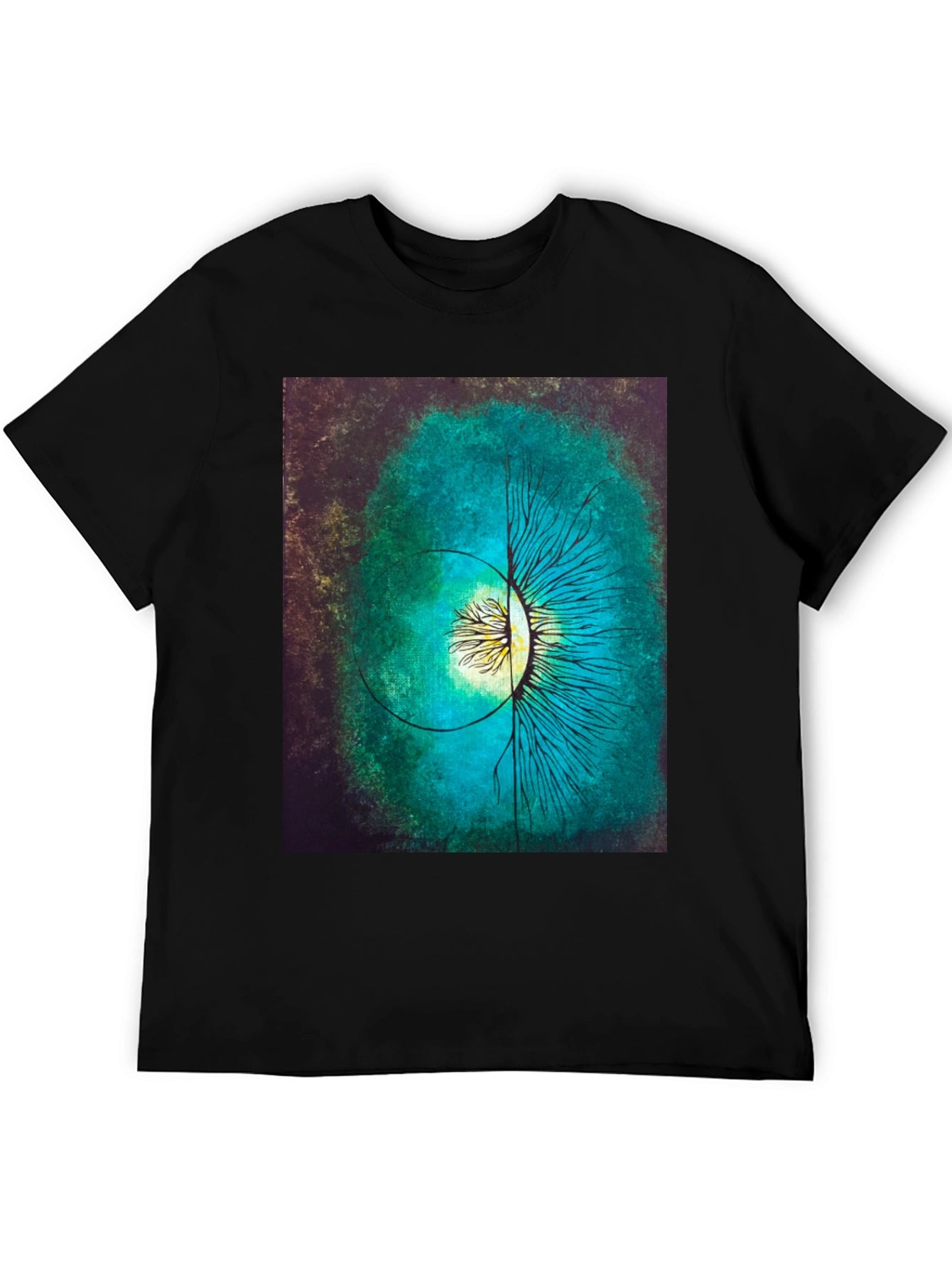 Abstract Tree Graphic Tee - Artistic Mens T-Shirt