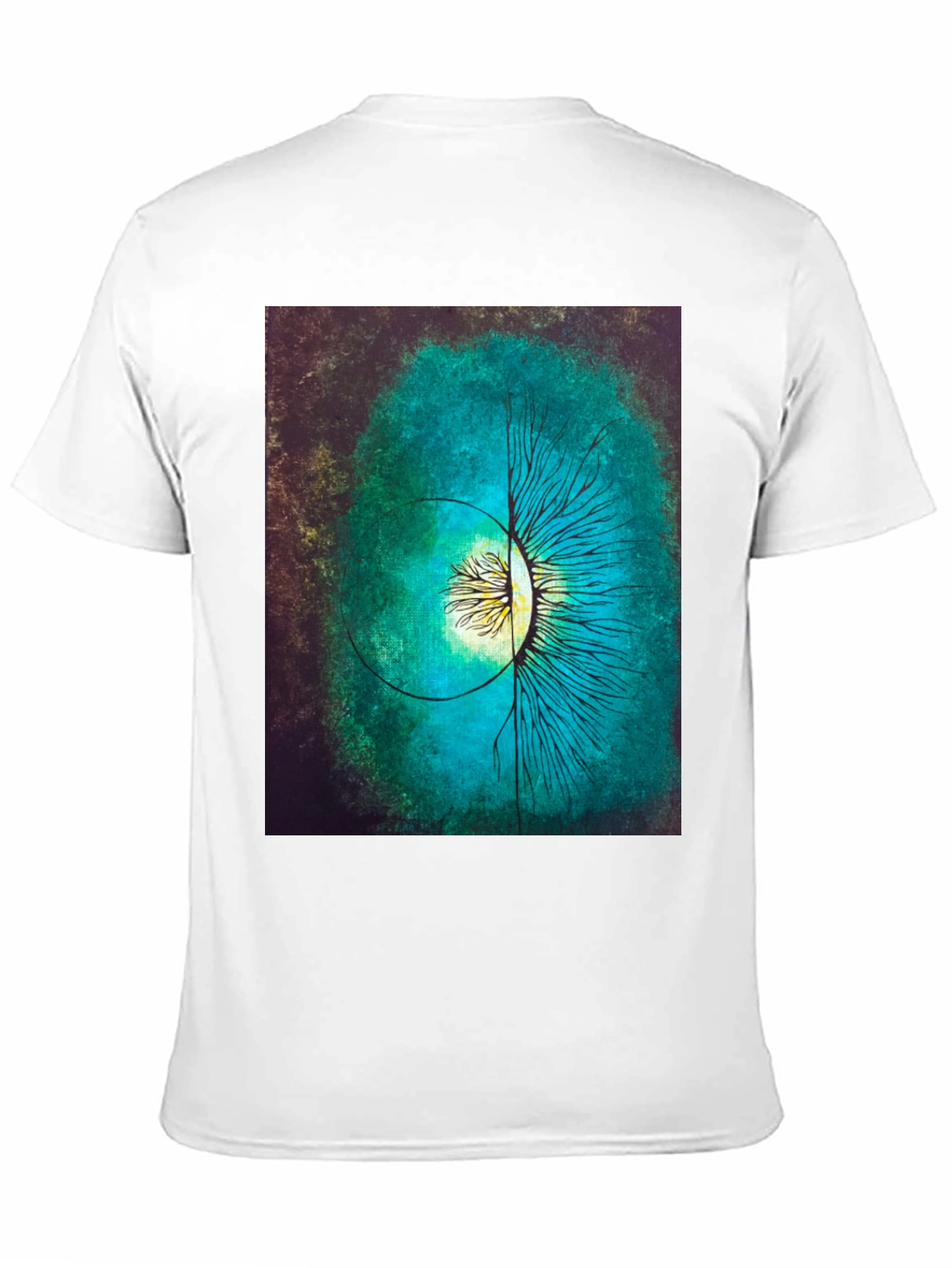 Abstract Tree Graphic Tee - Artistic Mens T-Shirt