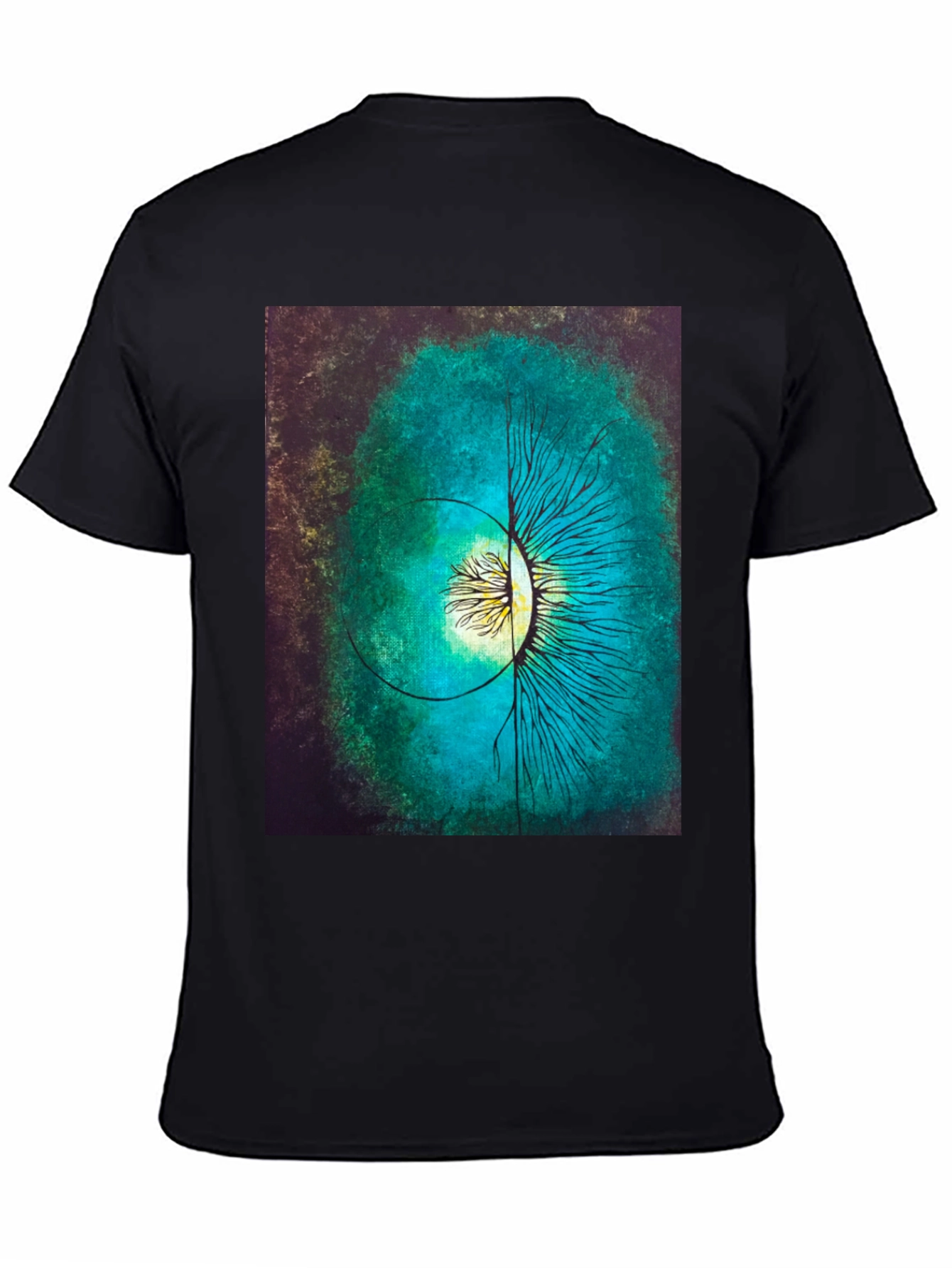 Abstract Tree Graphic Tee - Artistic Mens T-Shirt