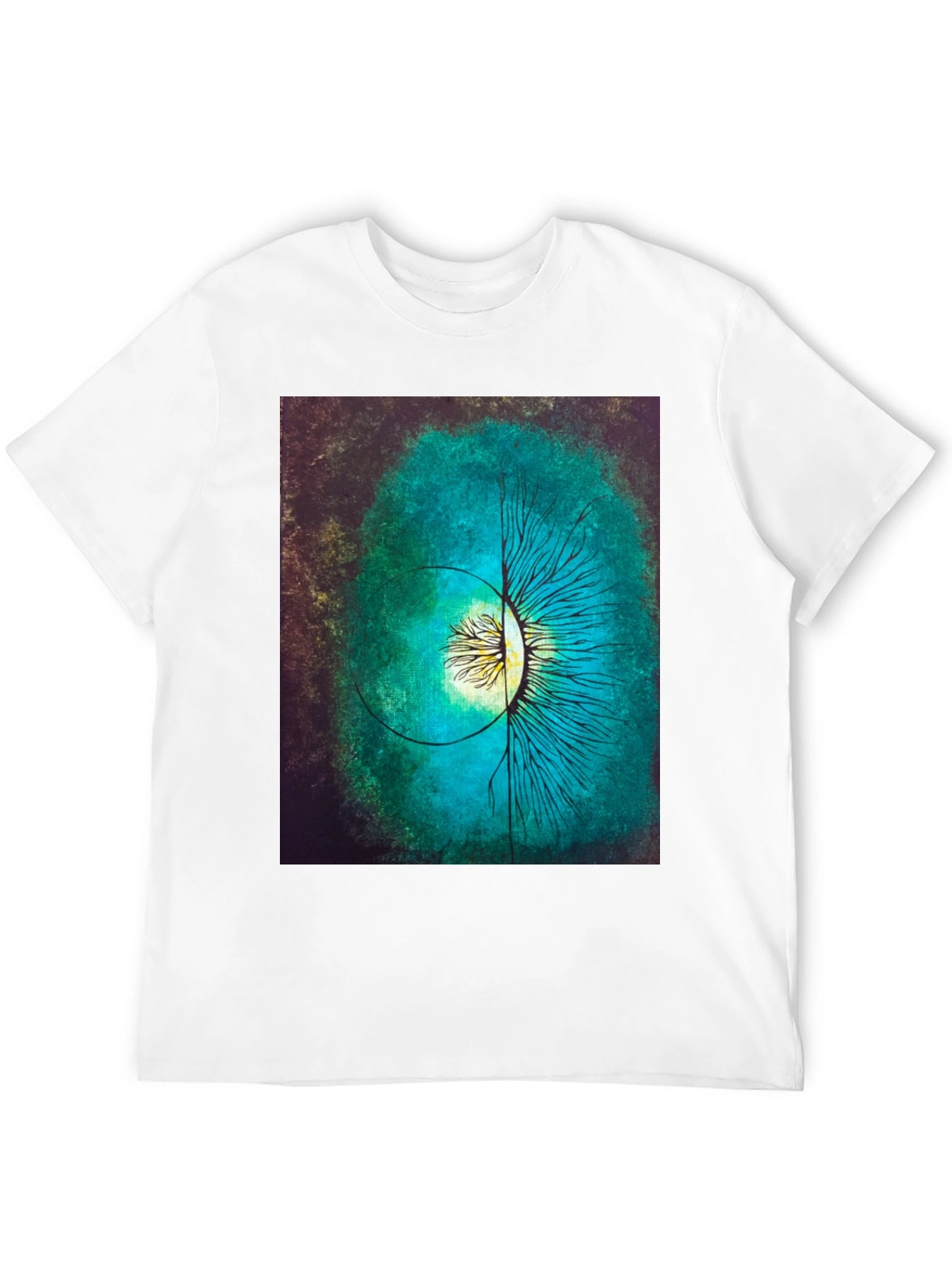 Abstract Tree Graphic Tee - Artistic Mens T-Shirt