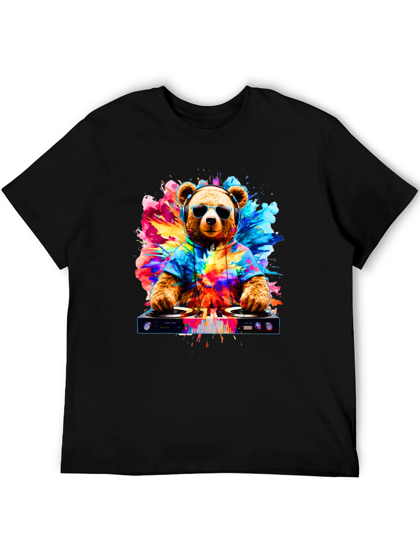 DJ Bear Graphic Tee - Party Animal Style