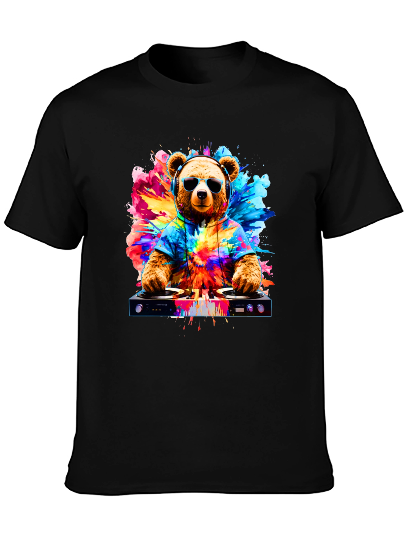 DJ Bear Graphic Tee - Party Animal Style