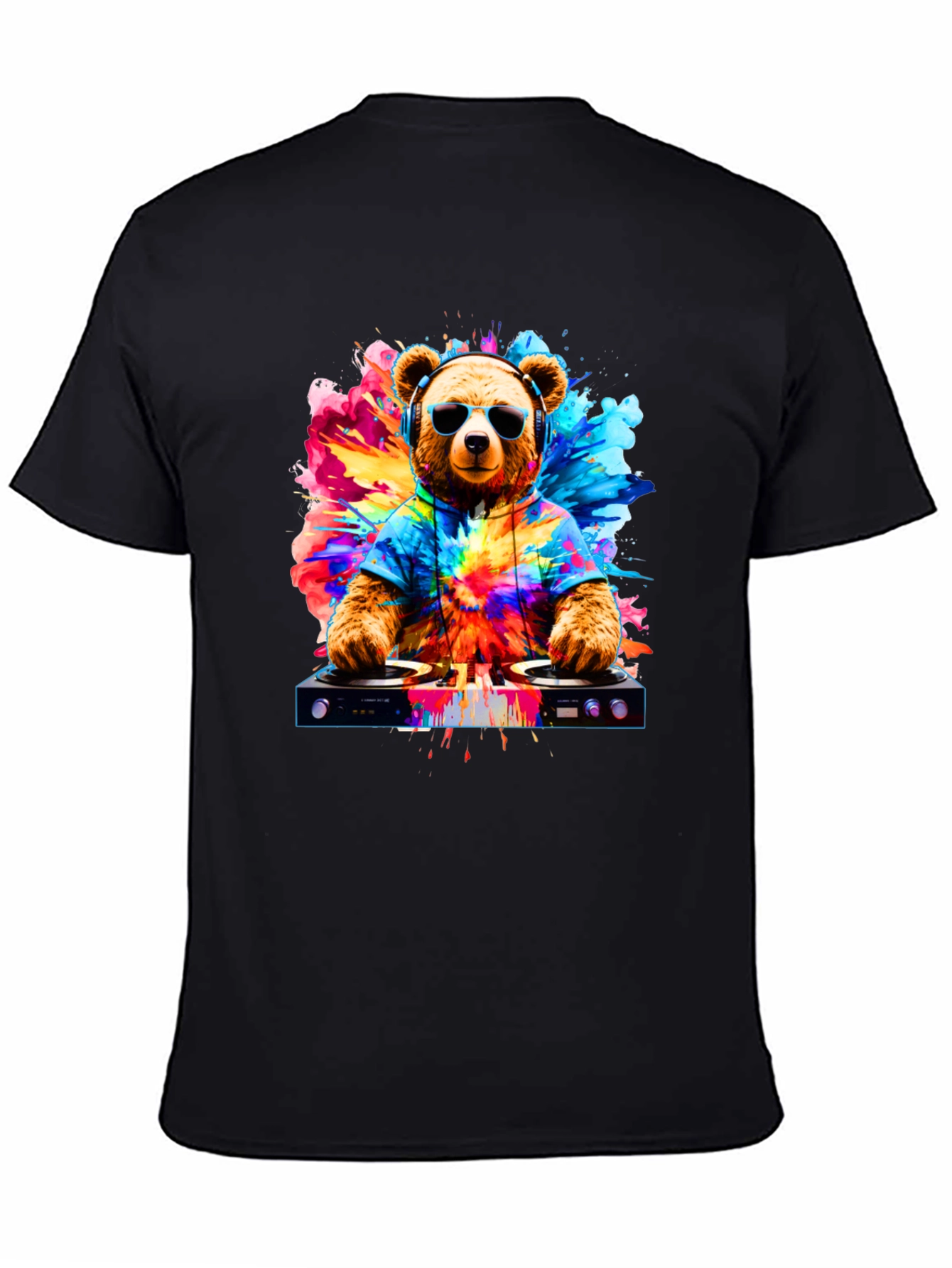 DJ Bear Graphic Tee - Party Animal Style