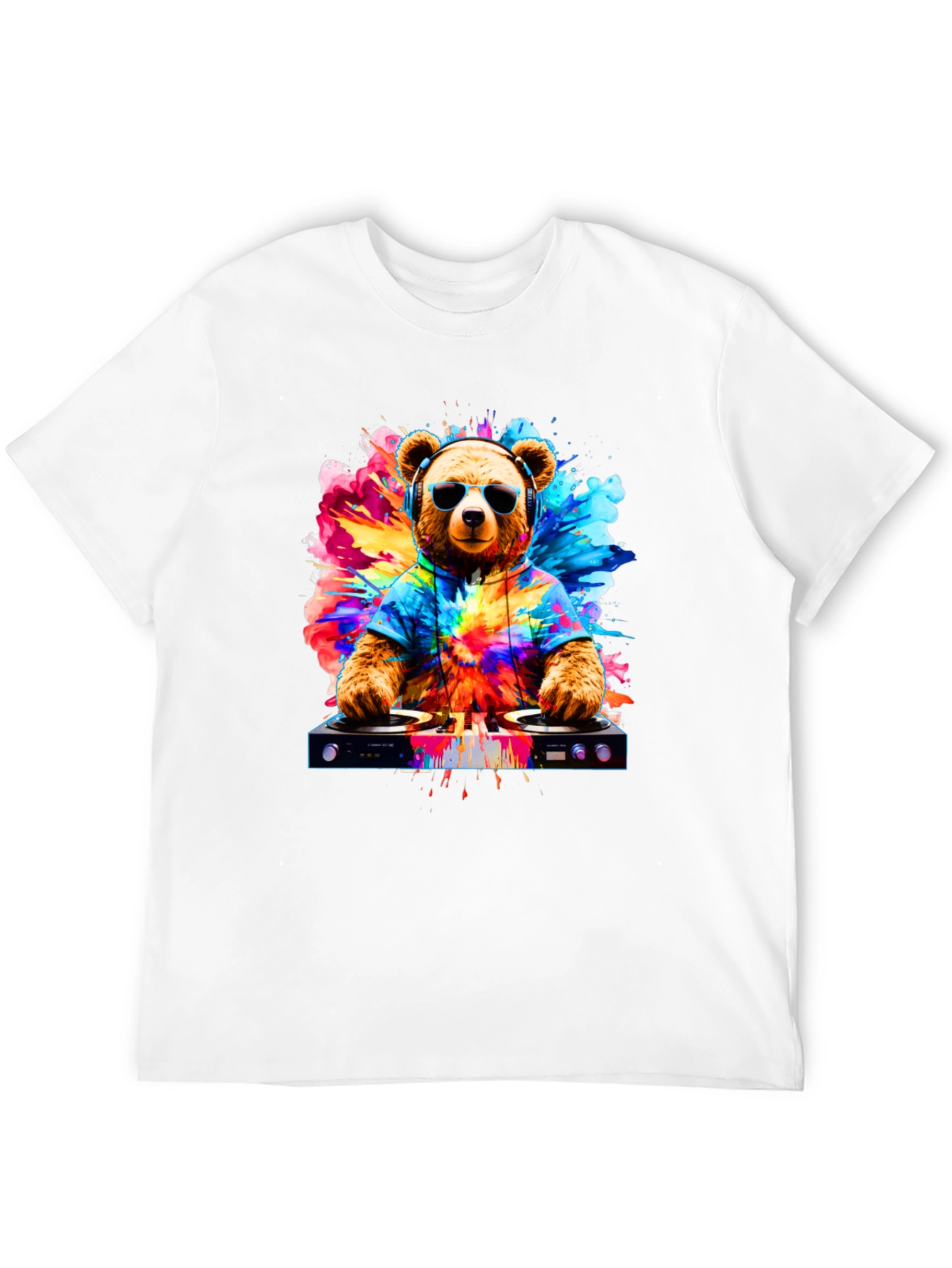 DJ Bear Graphic Tee - Party Animal Style