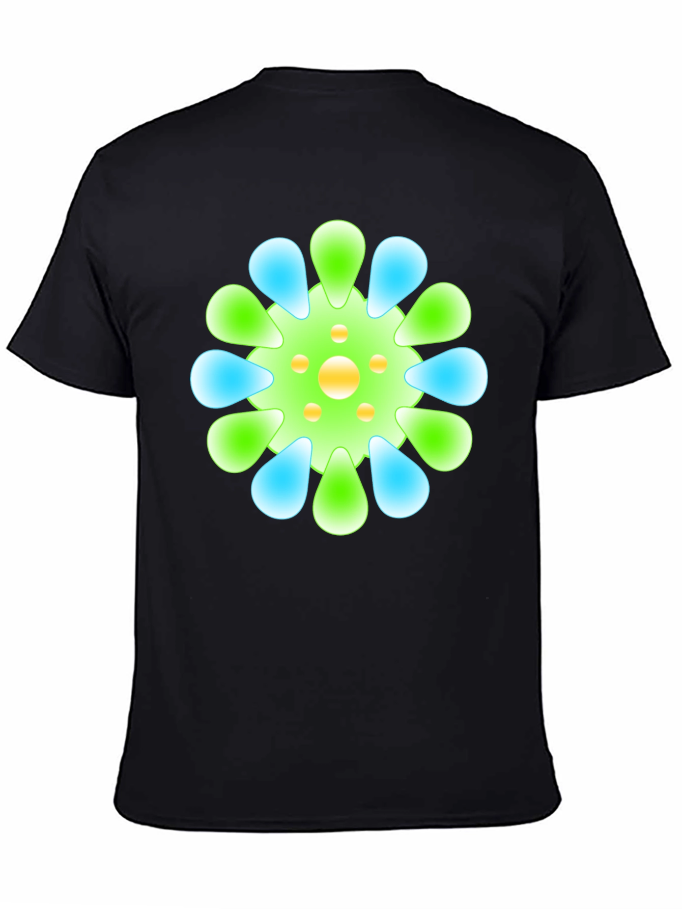 Funky Floral Tee - Black Graphic T-Shirt