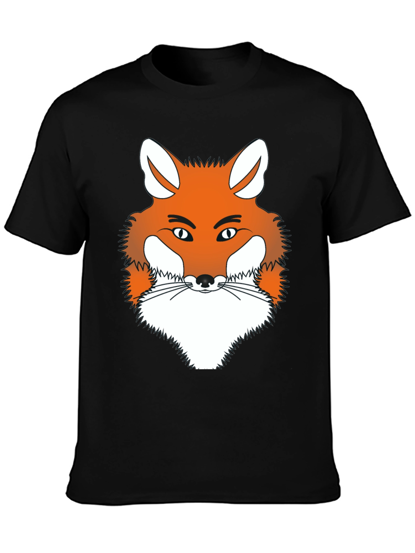 Fox Graphic Tee - Mens Black Crew Neck T-Shirt