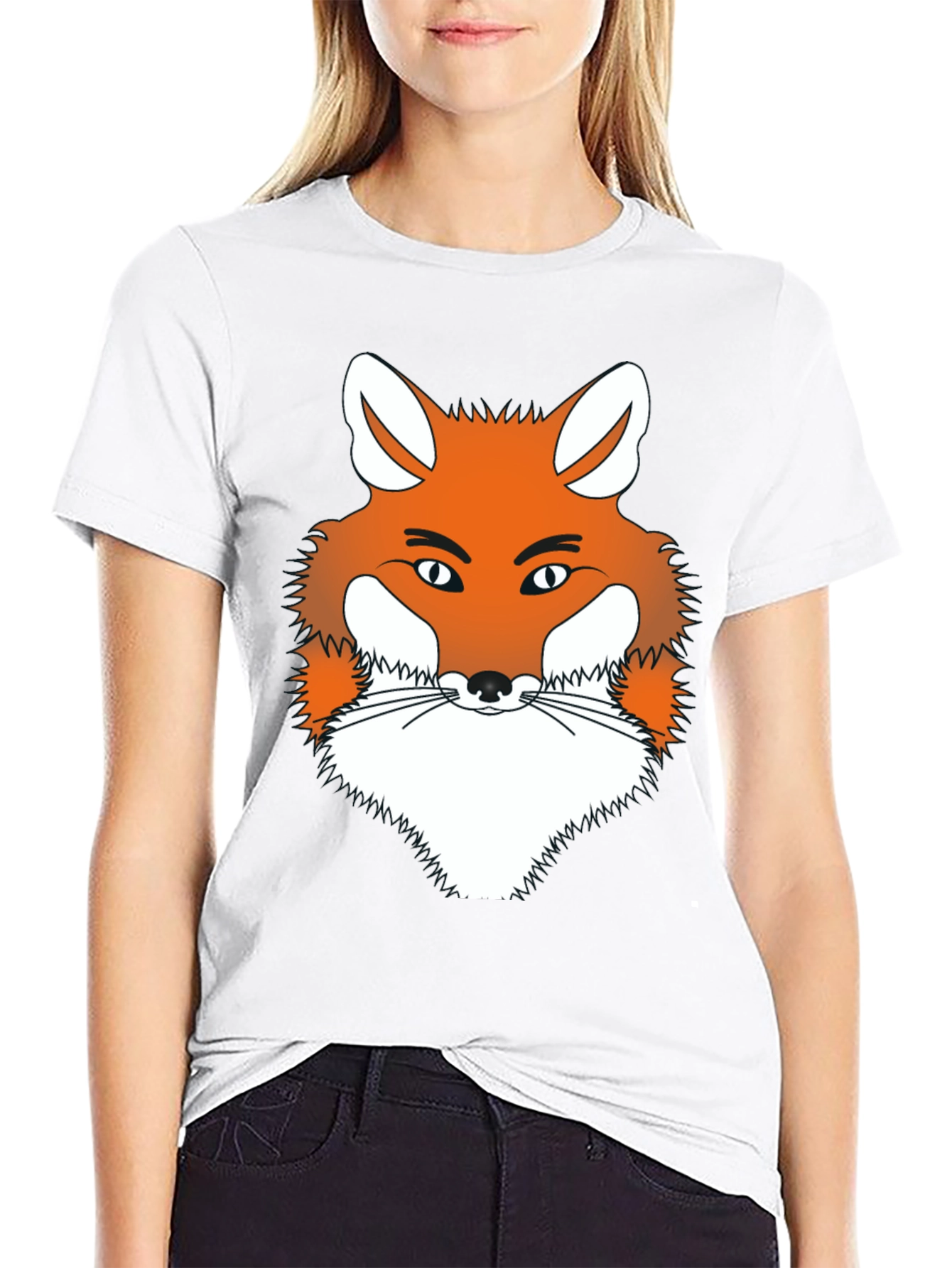 Fox Graphic Tee - Mens Black Crew Neck T-Shirt