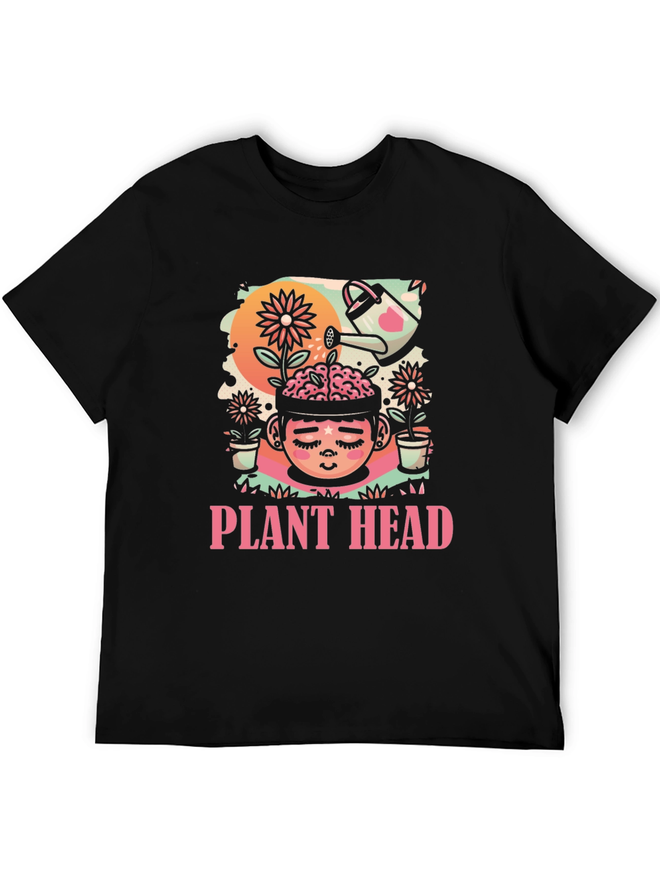 Plant Head Graphic Tee - Unique Nature Inspired Design