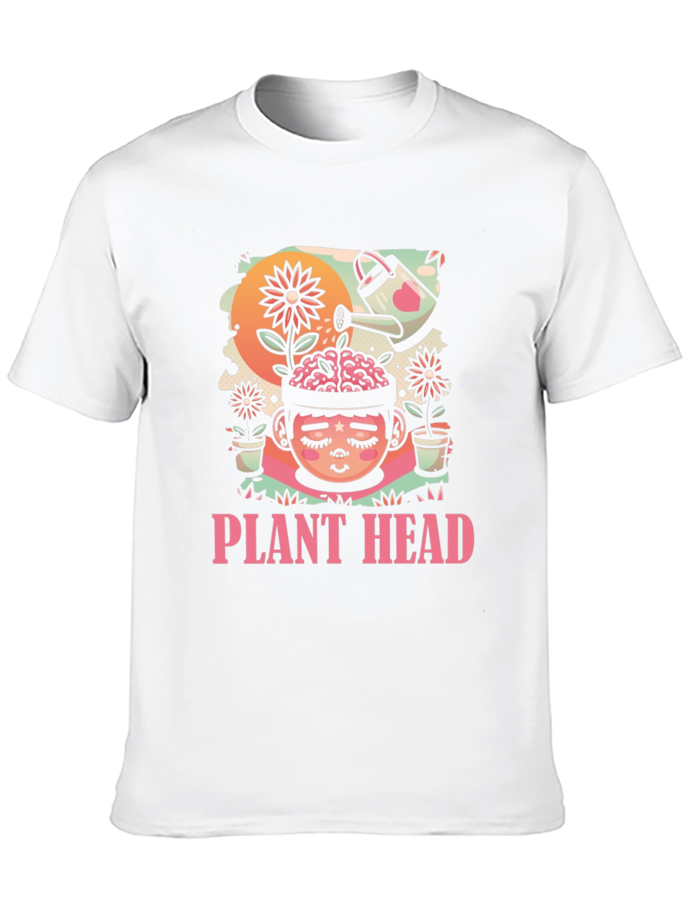 Plant Head Graphic Tee - Unique Nature Inspired Design