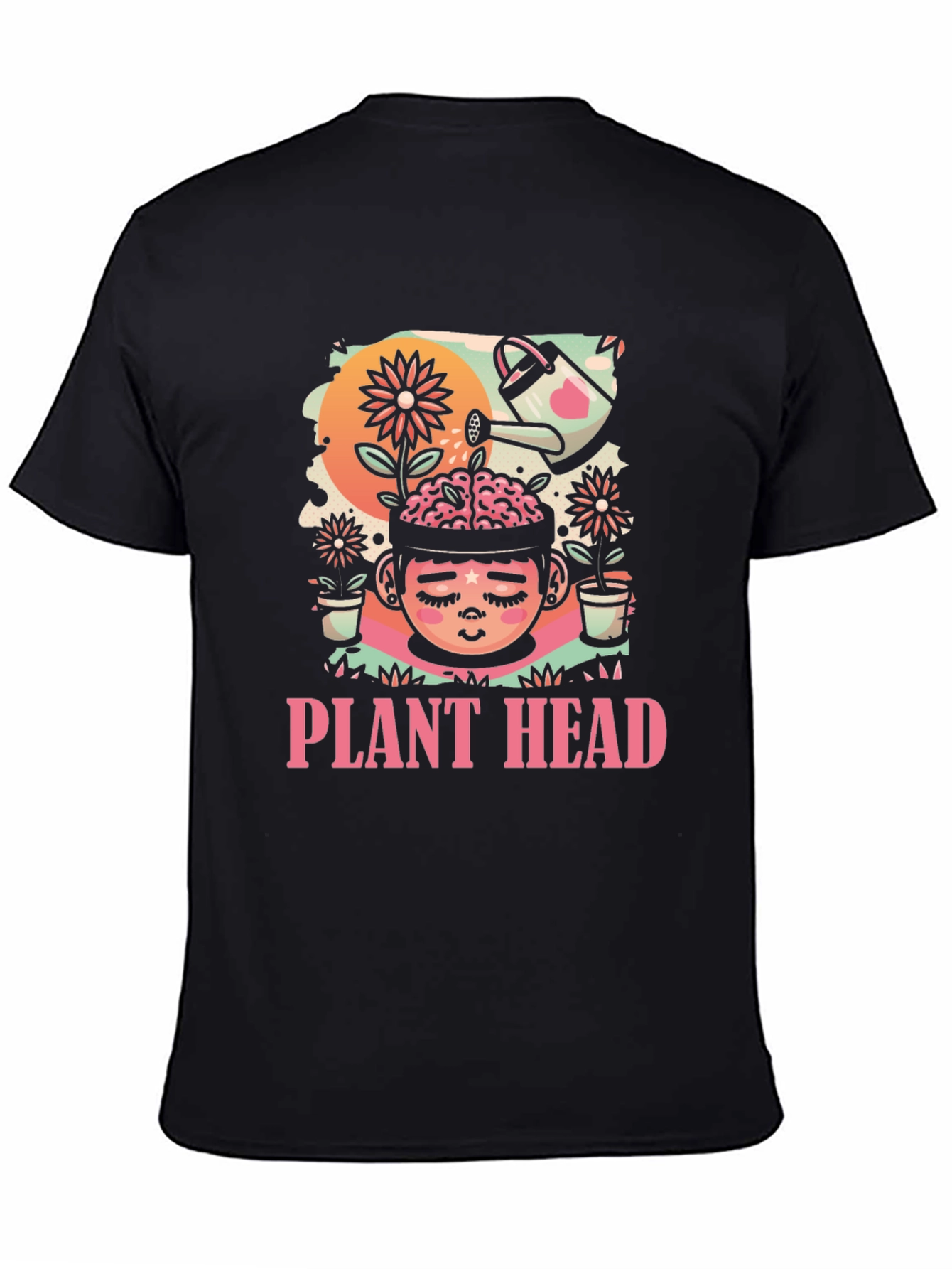 Plant Head Graphic Tee - Unique Nature Inspired Design