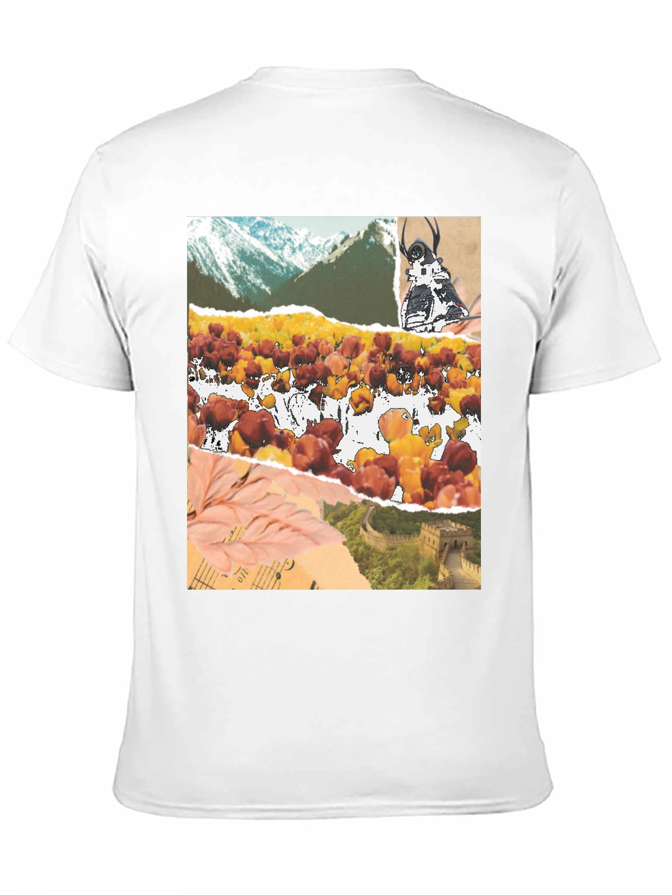 Collage Print Black T-Shirt