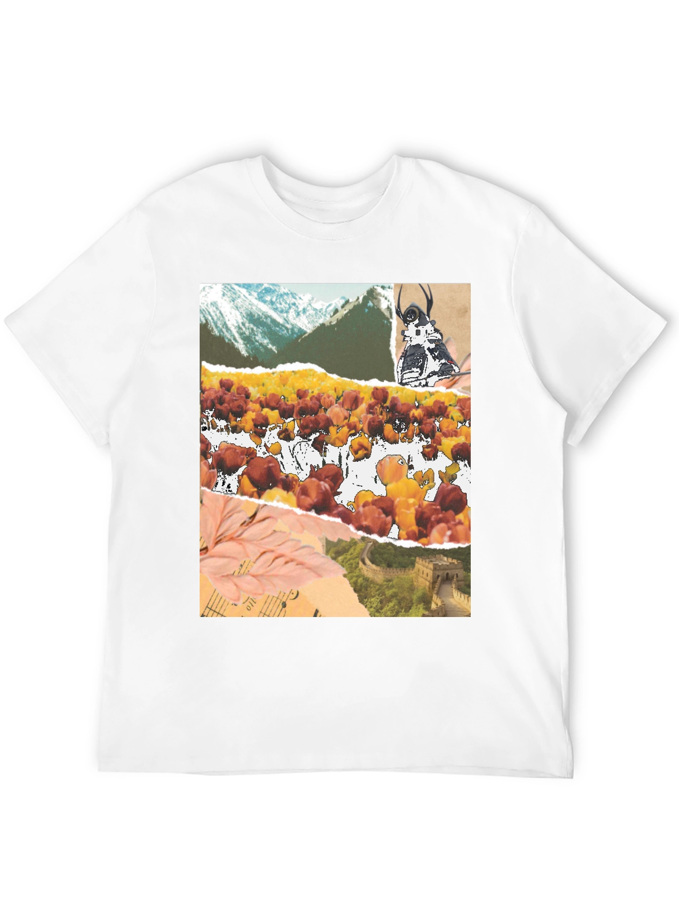 Collage Print Black T-Shirt