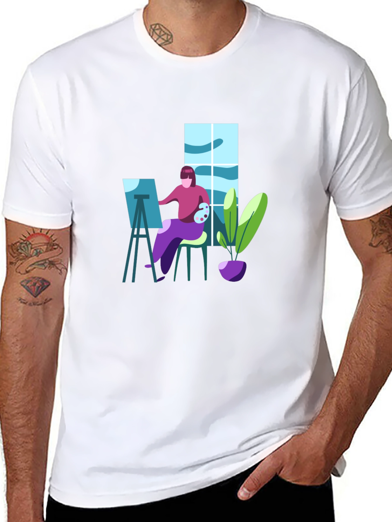 Artist Graphic T-Shirt - Painter Design Tee