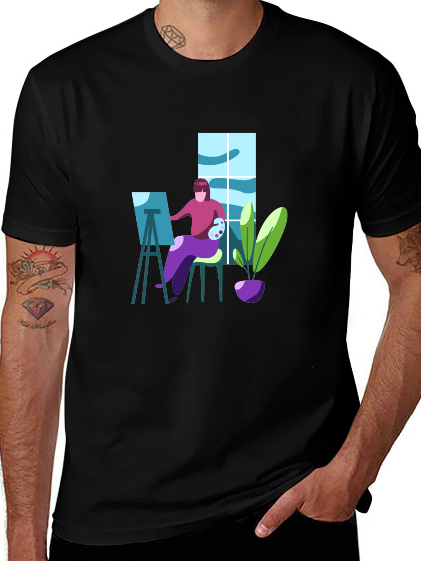 Artist Graphic T-Shirt - Painter Design Tee