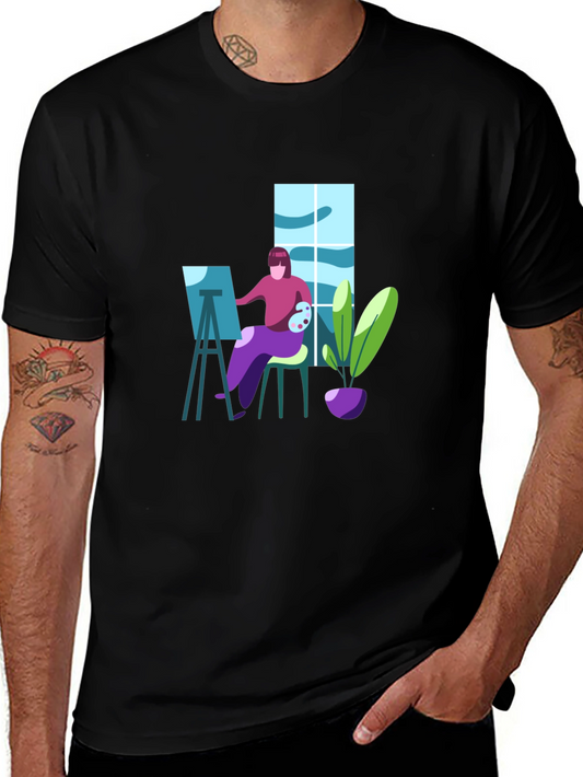 Artist Graphic T-Shirt - Painter Design Tee