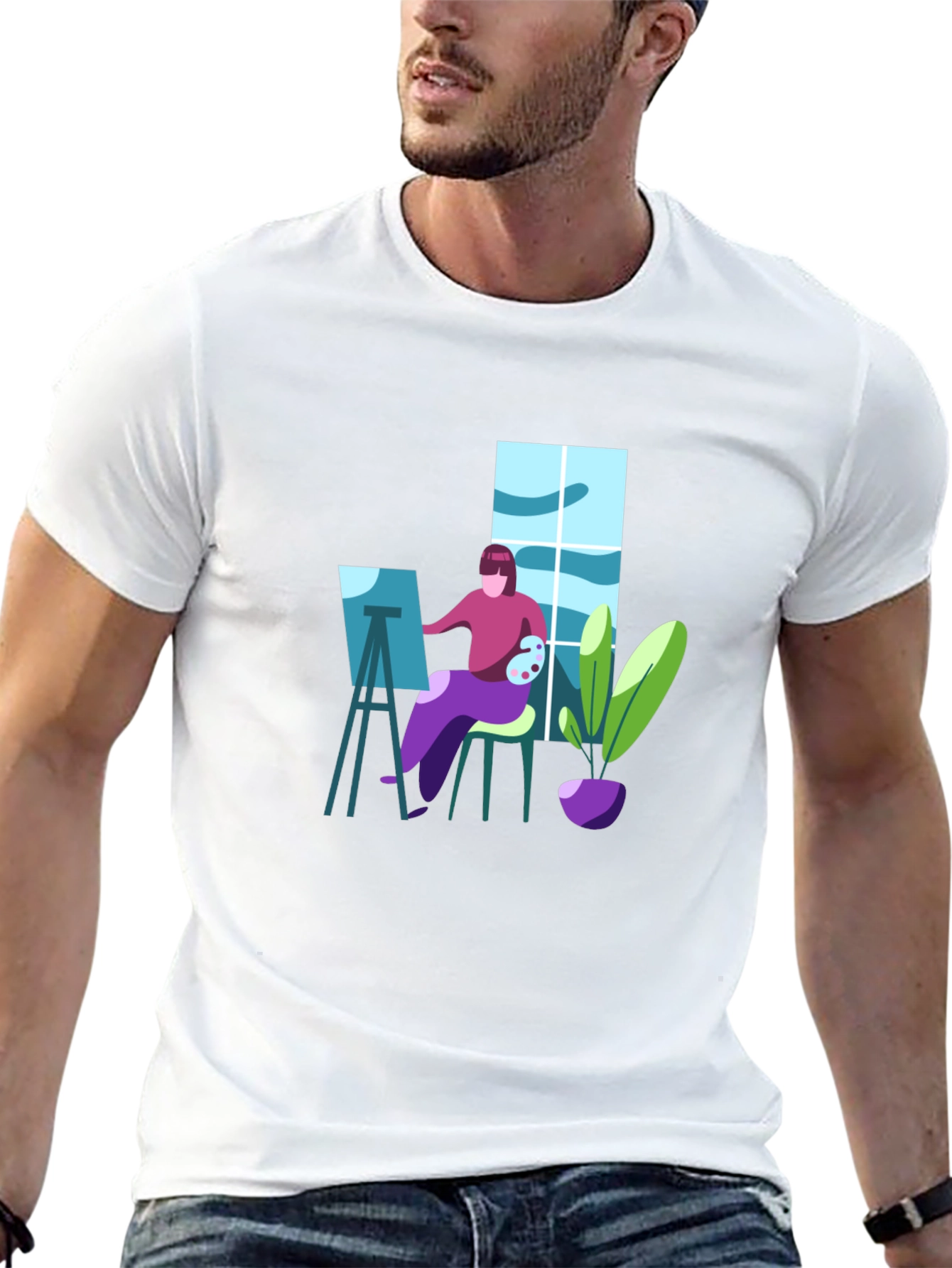 Artist Graphic T-Shirt - Painter Design Tee