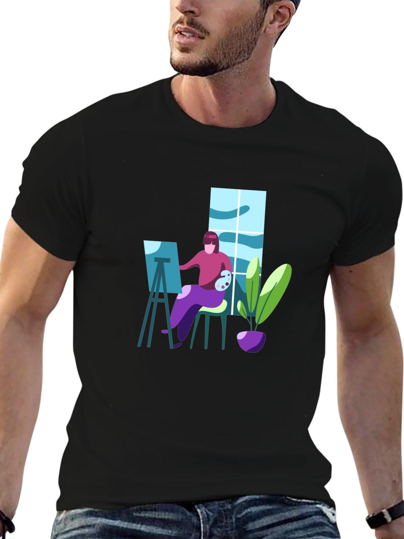 Artist Graphic T-Shirt - Painter Design Tee