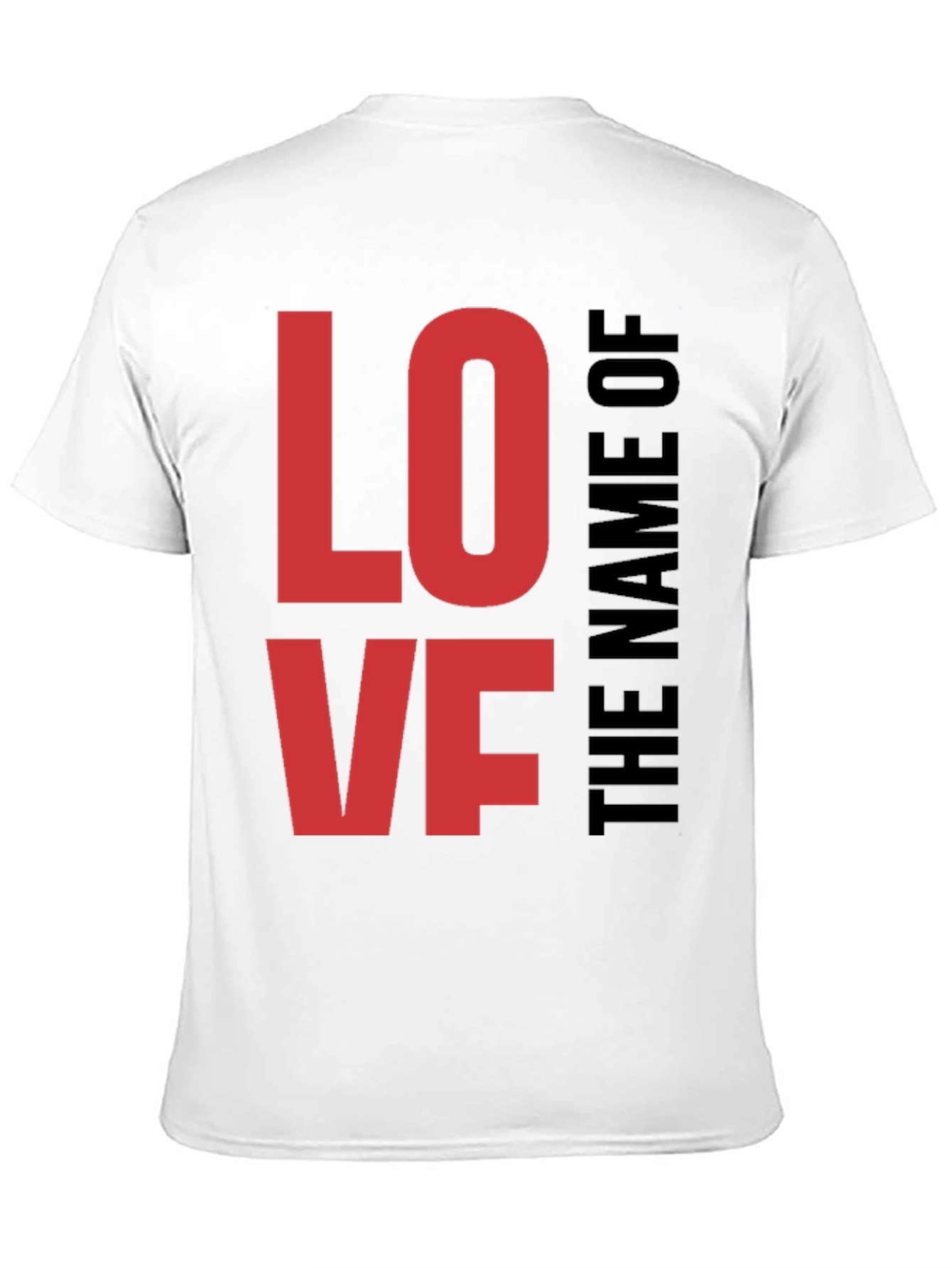 Love Graphic Black Tee for Men