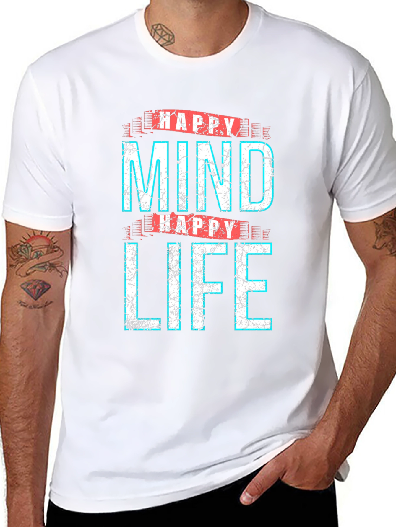 Happy Mind Happy Life Graphic T-Shirt