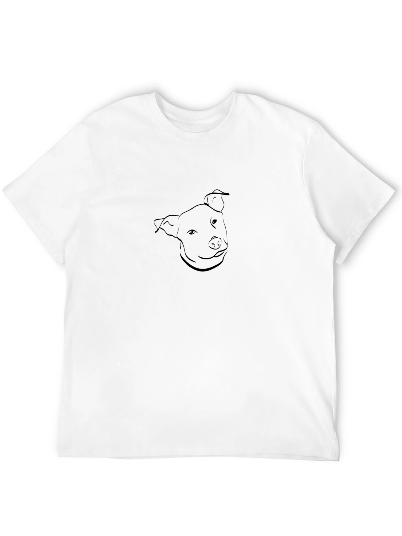 Dog Graphic Black T-Shirt - Minimalist Design