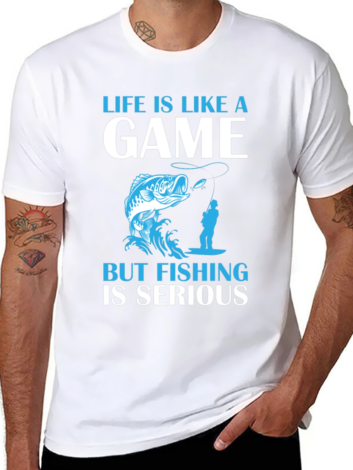 Fishing Graphic Tee: Life Is Like A Game