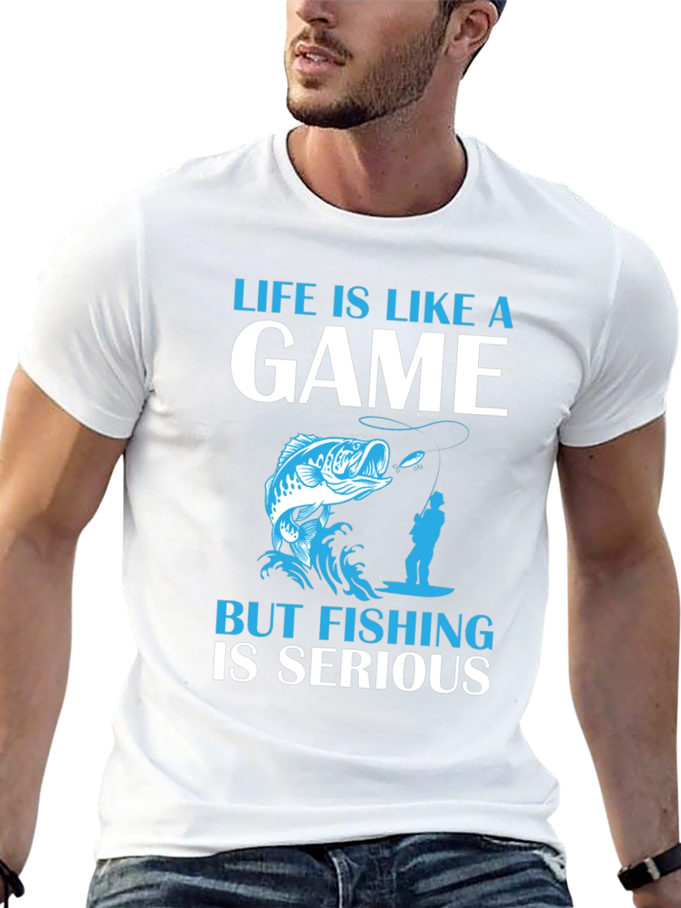 Fishing Graphic Tee: Life Is Like A Game