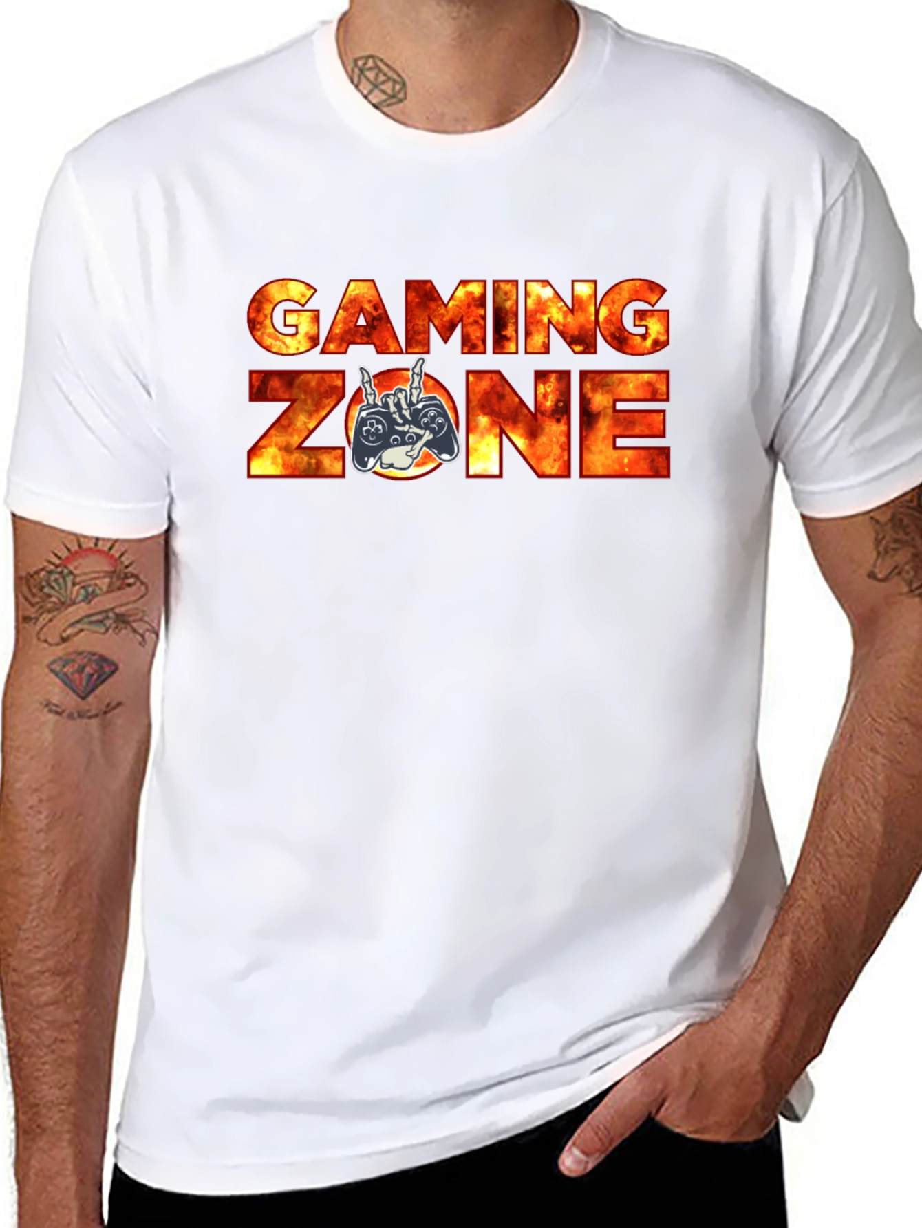 Gaming Zone Black Graphic T-Shirt