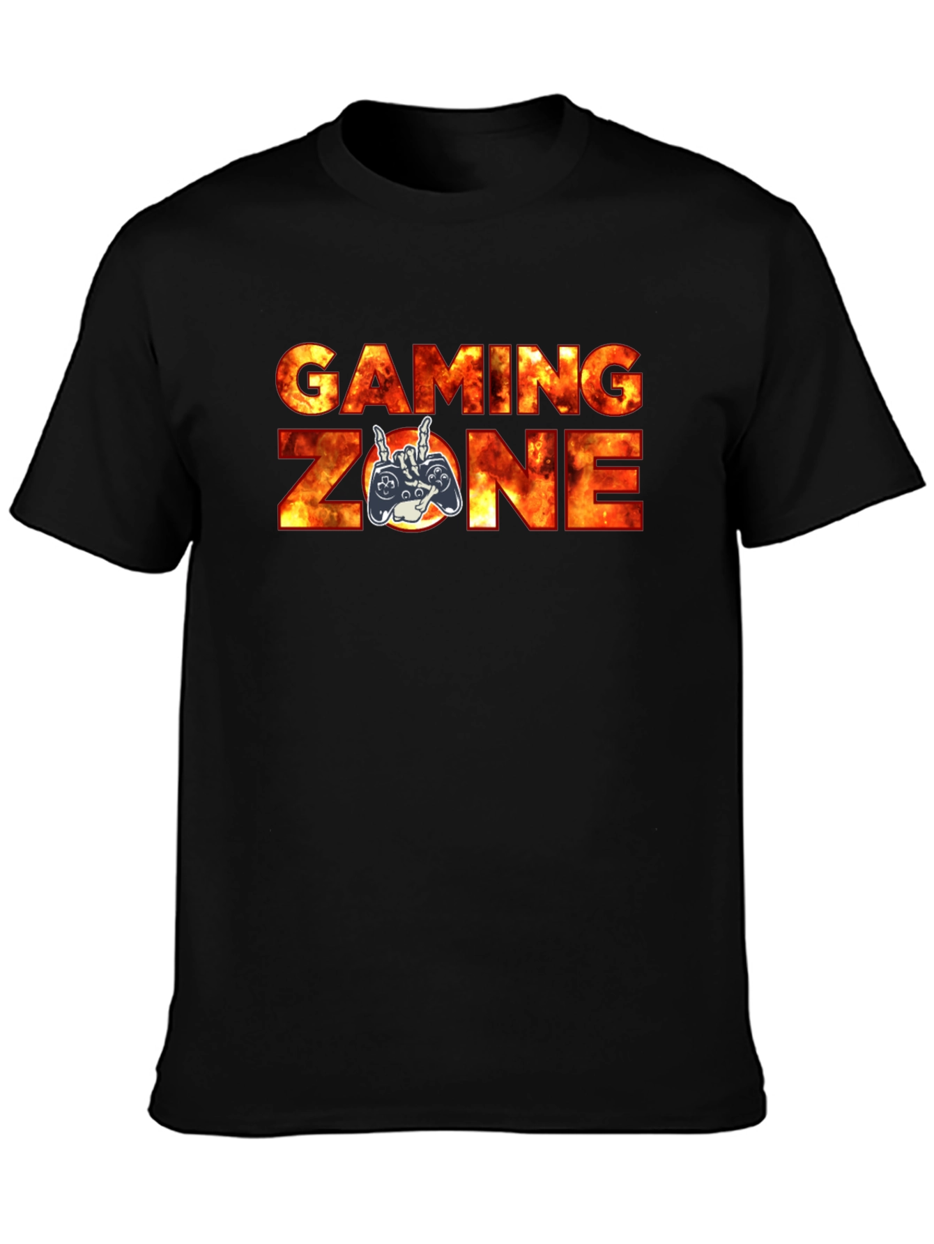 Gaming Zone Black Graphic T-Shirt