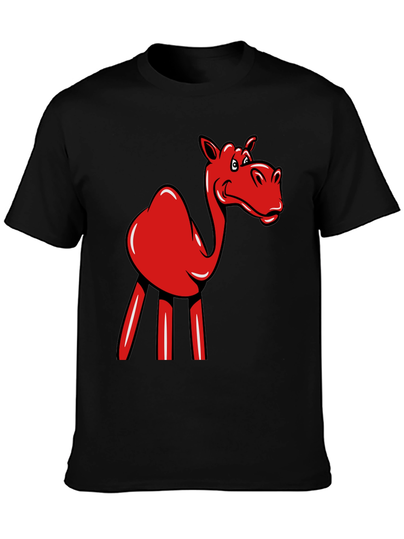 Red Camel Graphic Tee - Novelty Fun Shirt