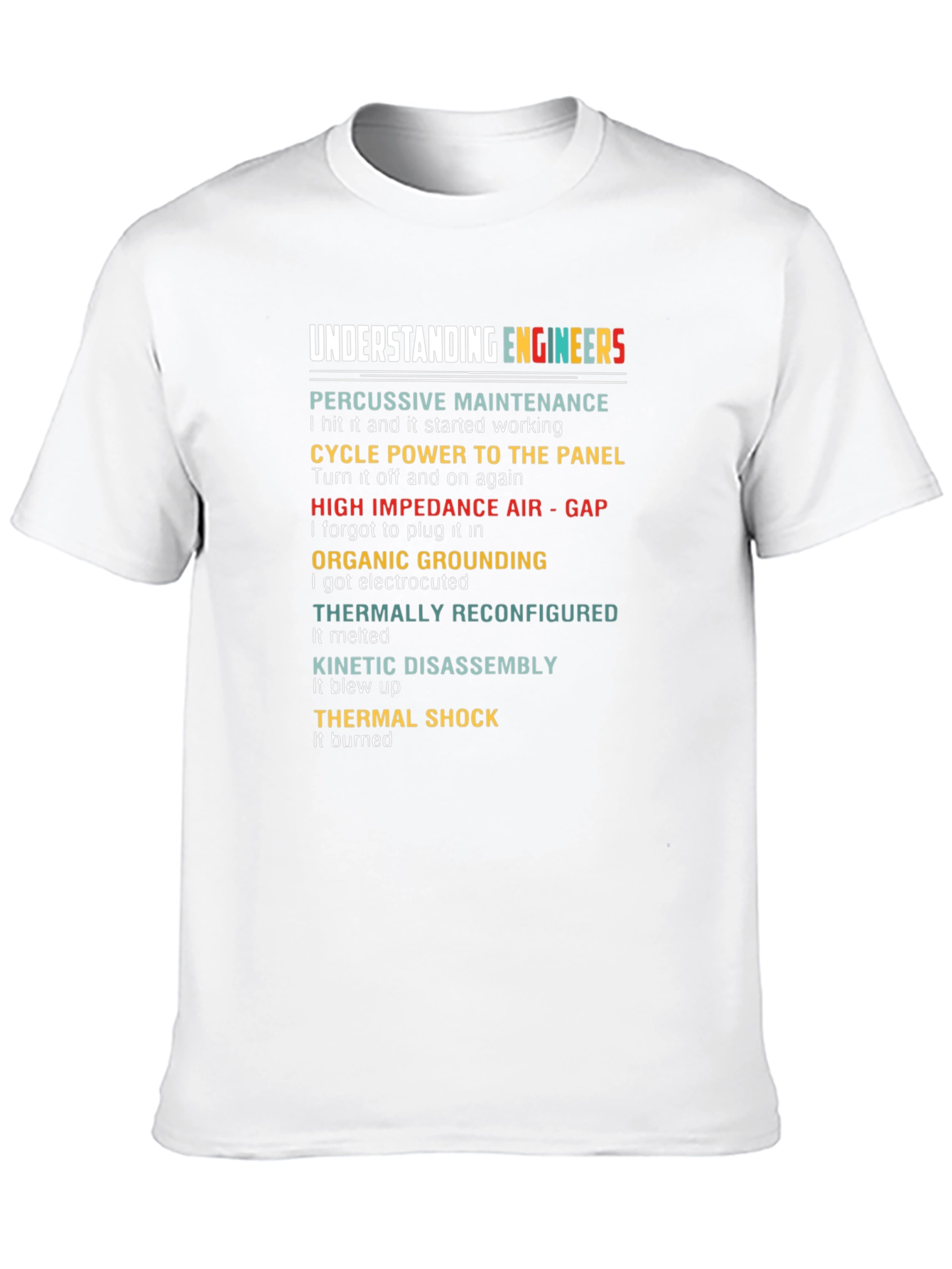 Understanding Engineers Black Humor T-Shirt