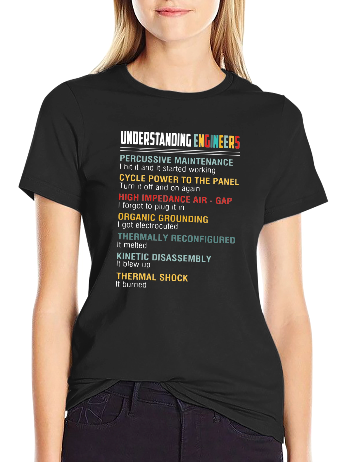 Understanding Engineers Black Humor T-Shirt