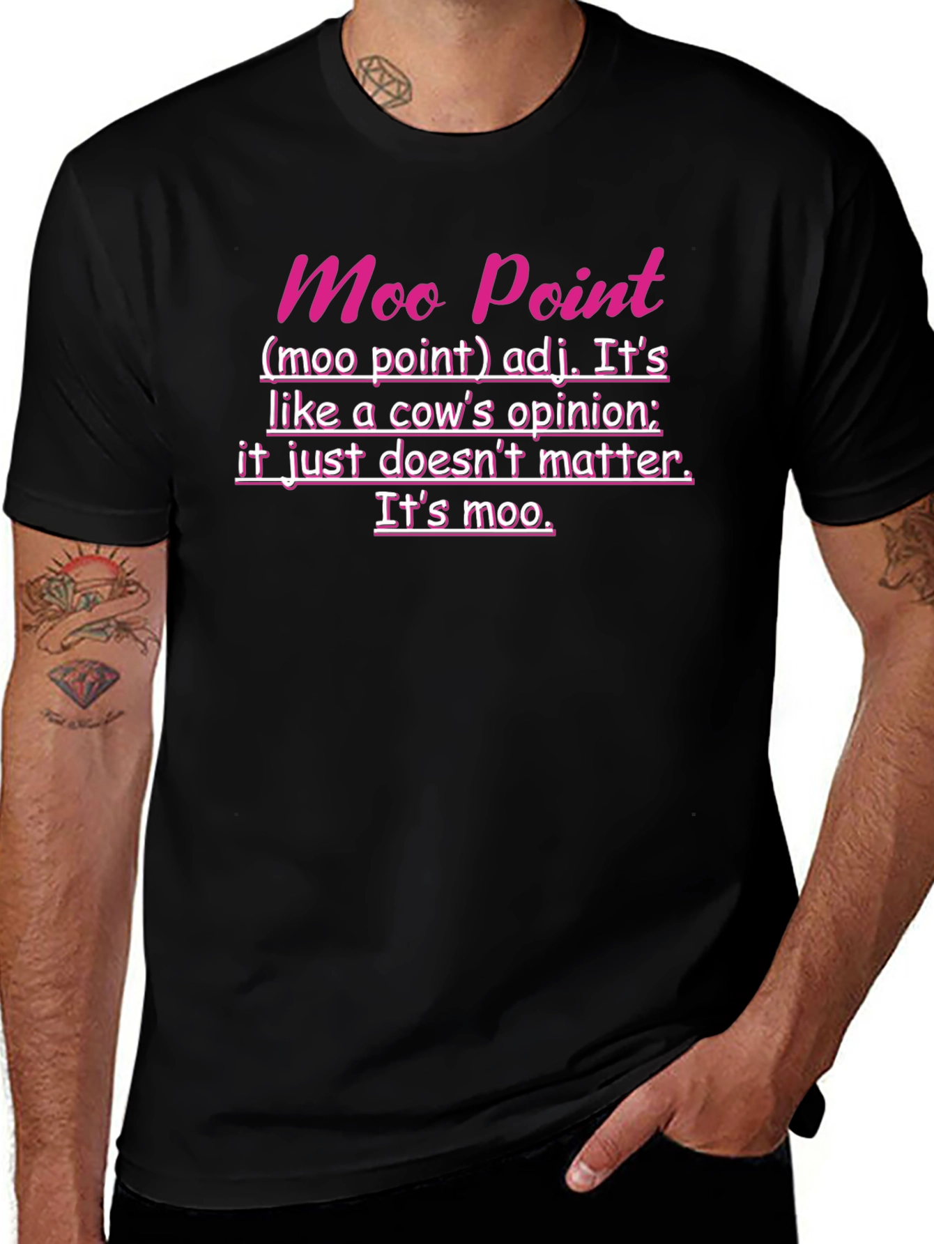 Moo Point Funny Graphic T-Shirt
