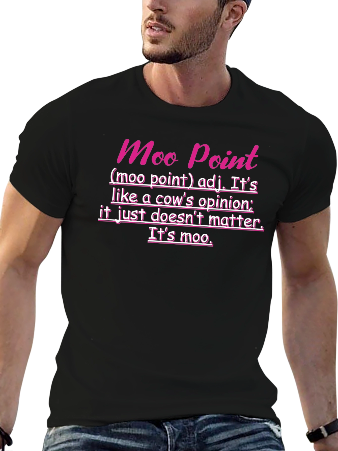 Moo Point Funny Graphic T-Shirt