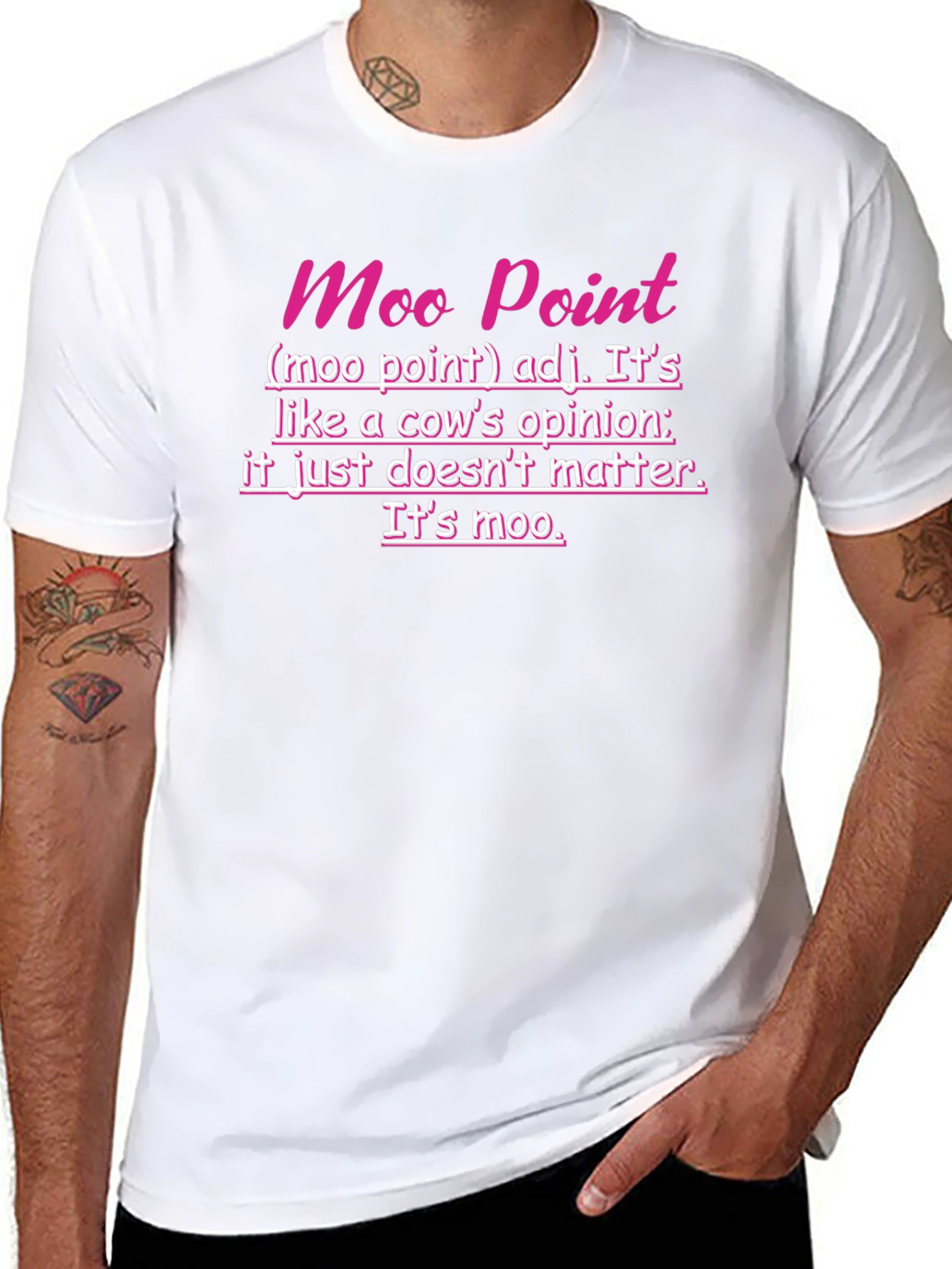 Moo Point Funny Graphic T-Shirt