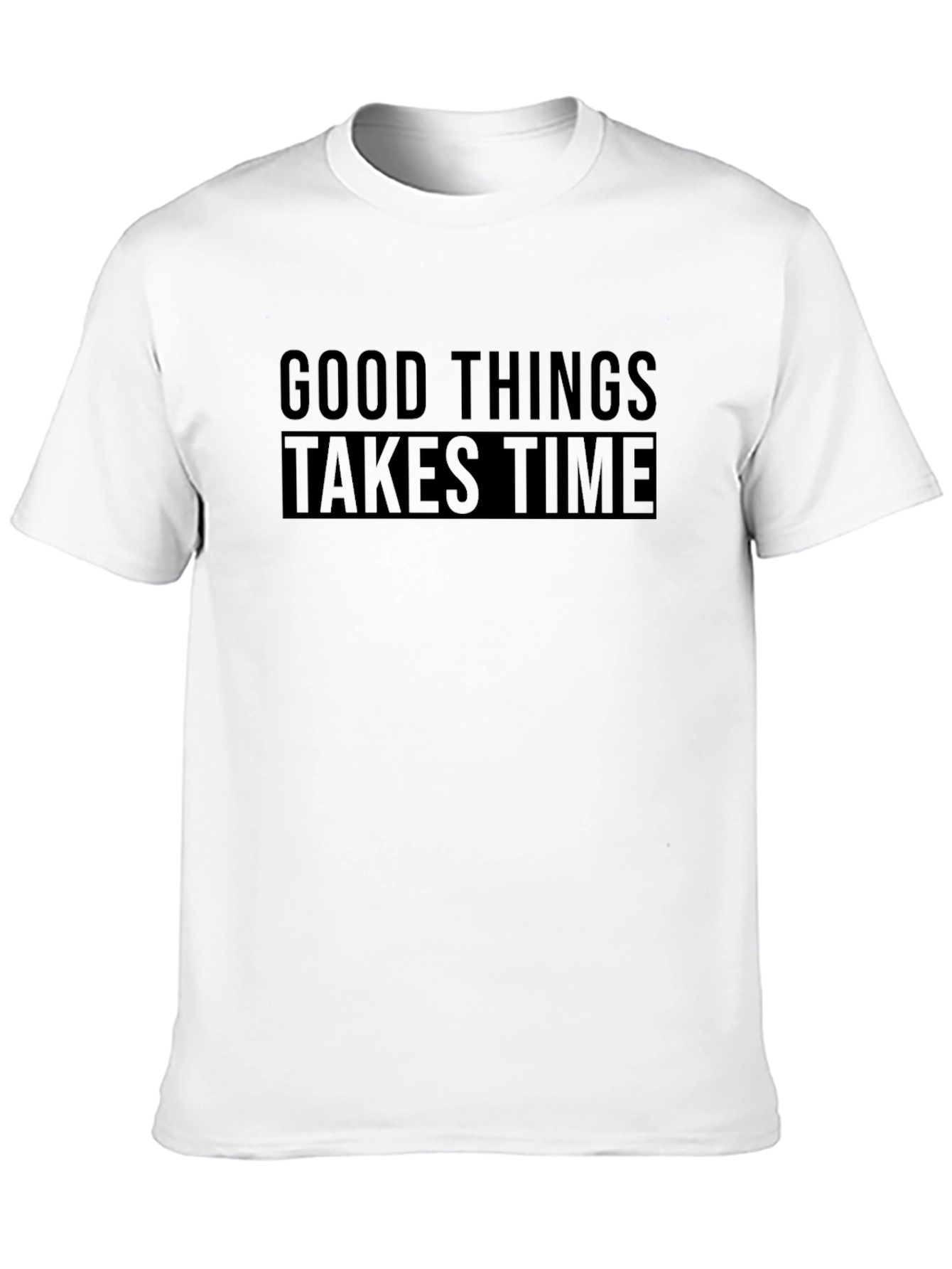 Good Things Take Time Black Graphic Tee
