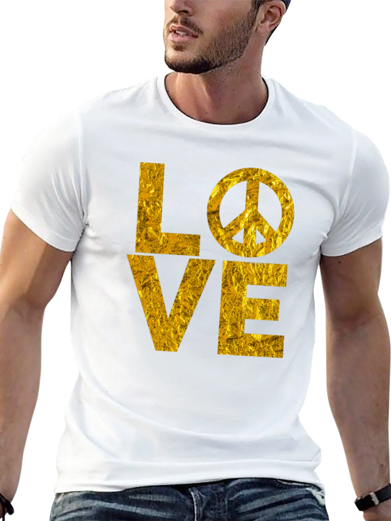 LOVE Peace Sign Graphic T-Shirt