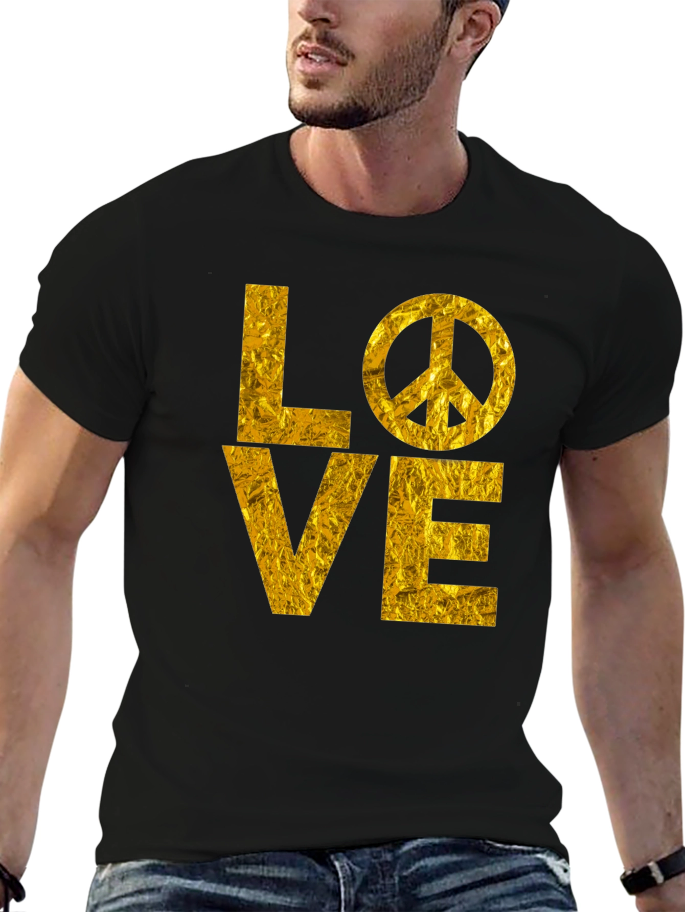 LOVE Peace Sign Graphic T-Shirt