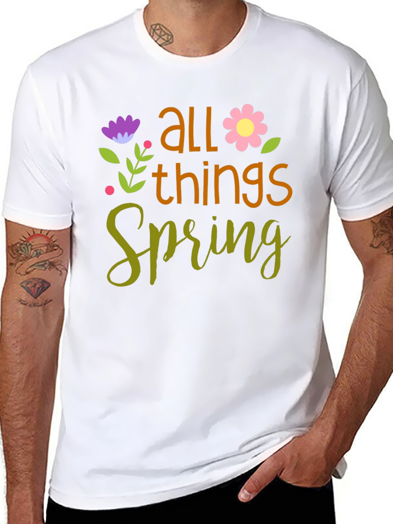 All Things Spring T-Shirt - Floral Design