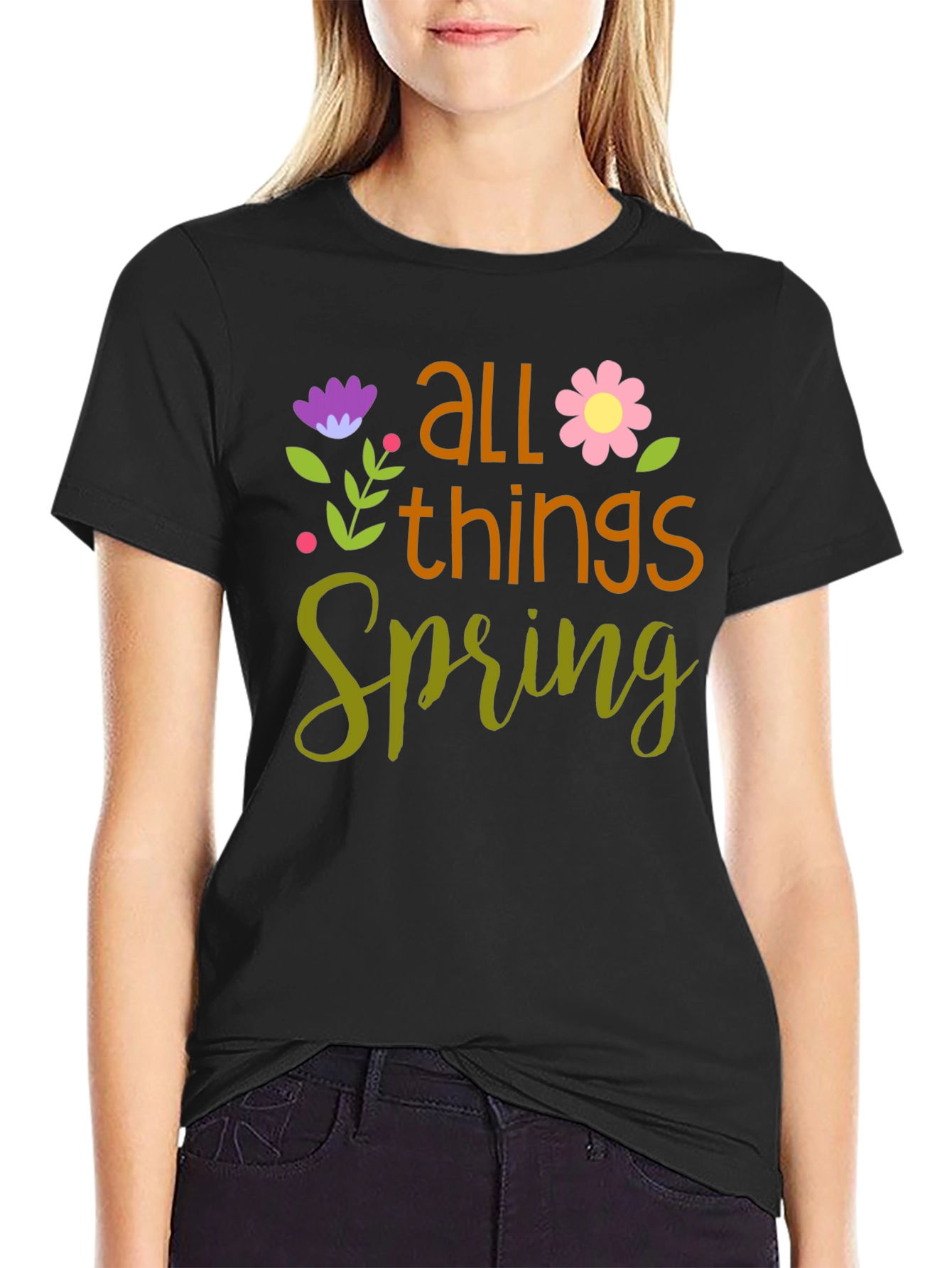 All Things Spring T-Shirt - Floral Design