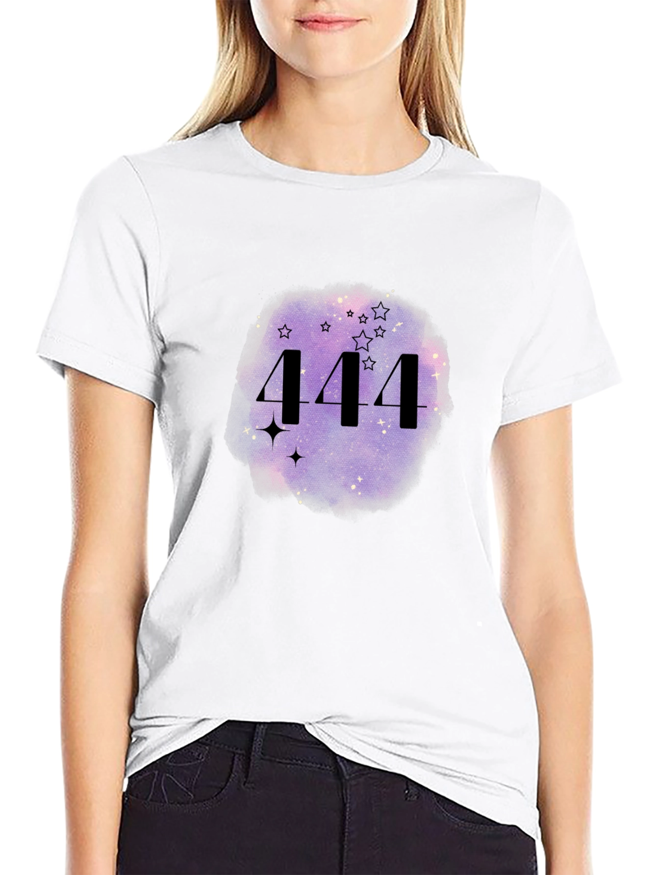 444 Angel Number Galaxy Tee