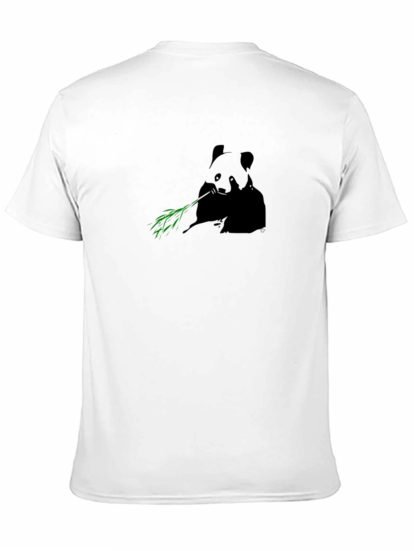 Panda Bamboo Graphic Tee - Black Casual T-Shirt