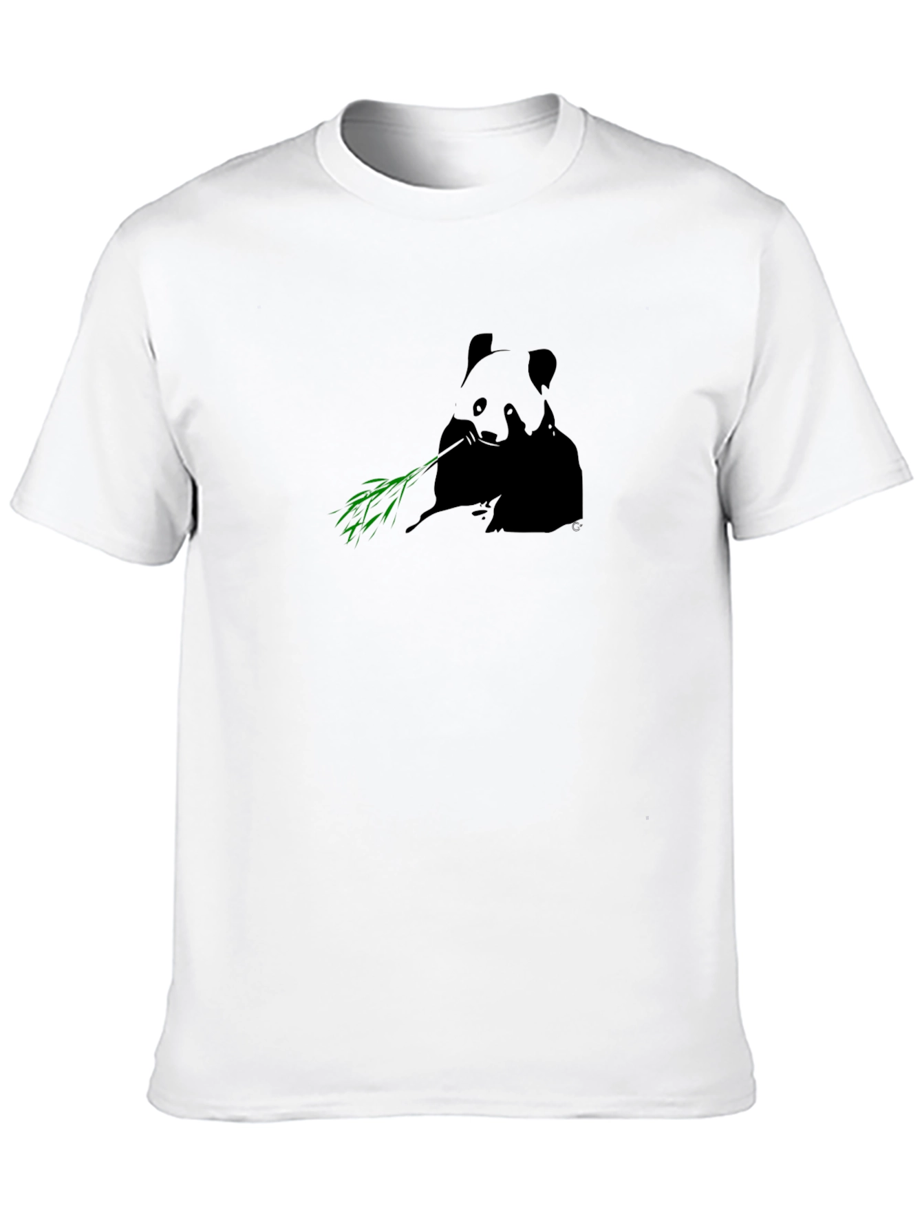 Panda Bamboo Graphic Tee - Black Casual T-Shirt