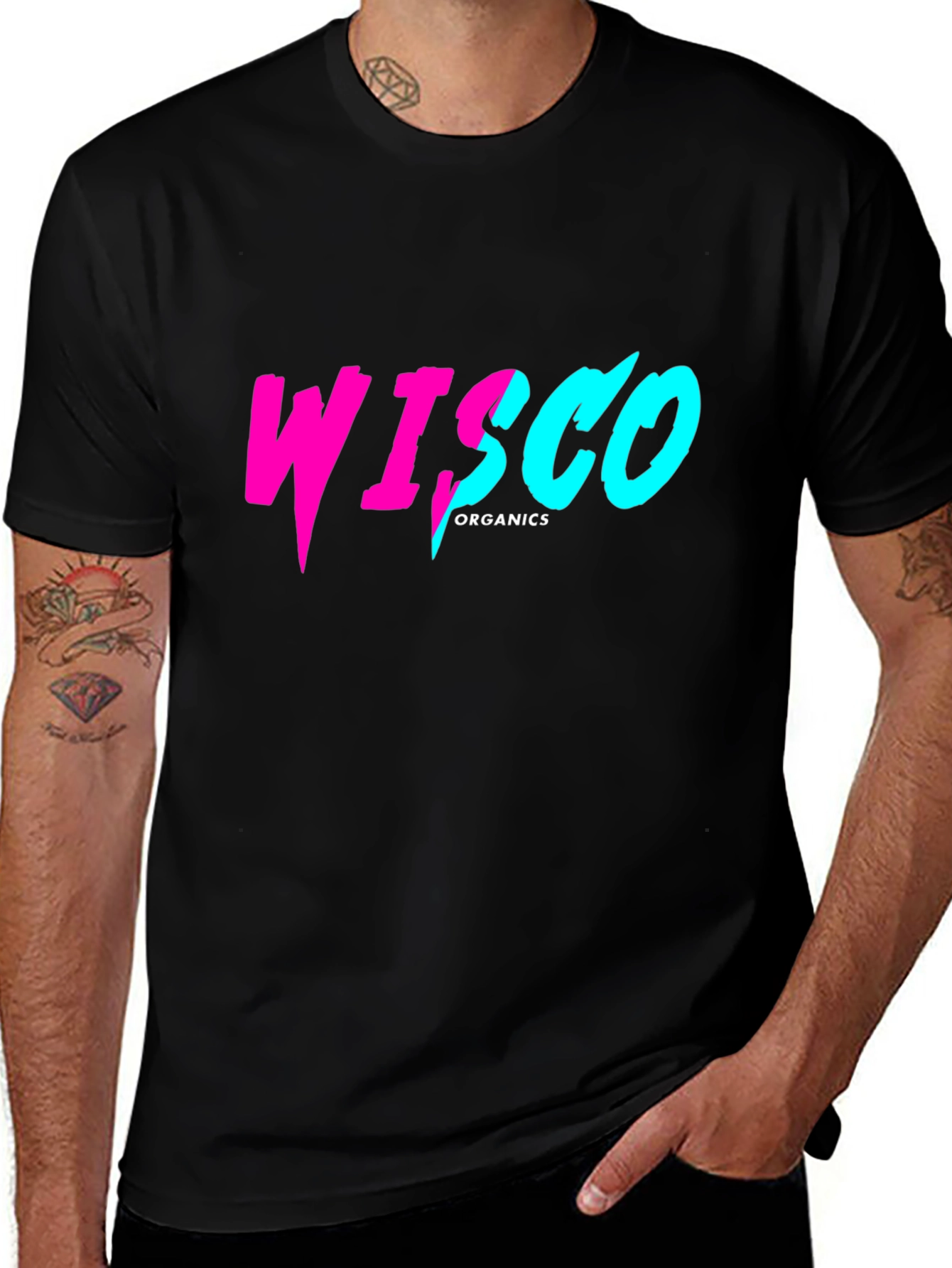 WISCO Organics Black Graphic T-Shirt