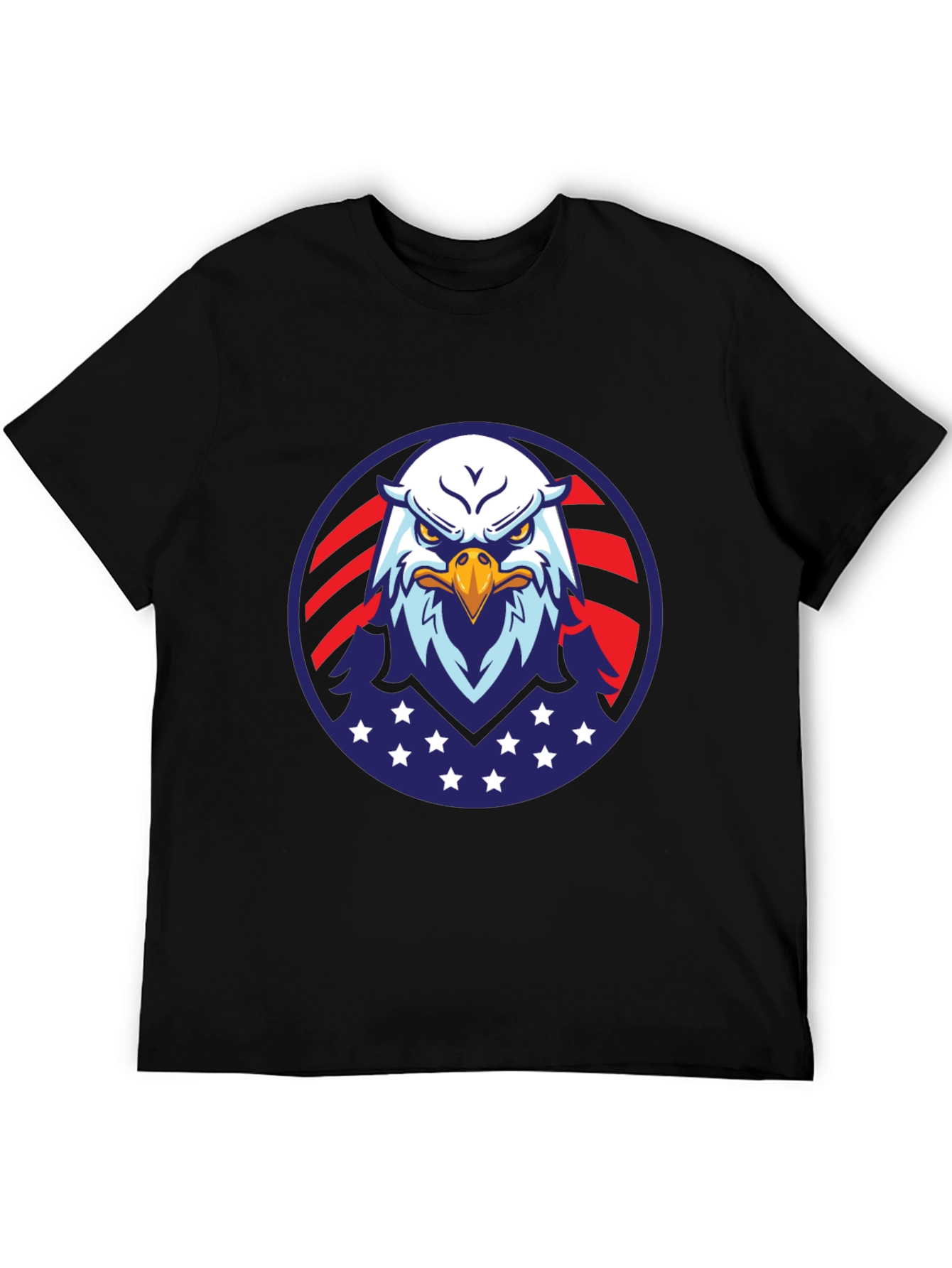 American Eagle Graphic Black T-Shirt Patriotic USA Pride