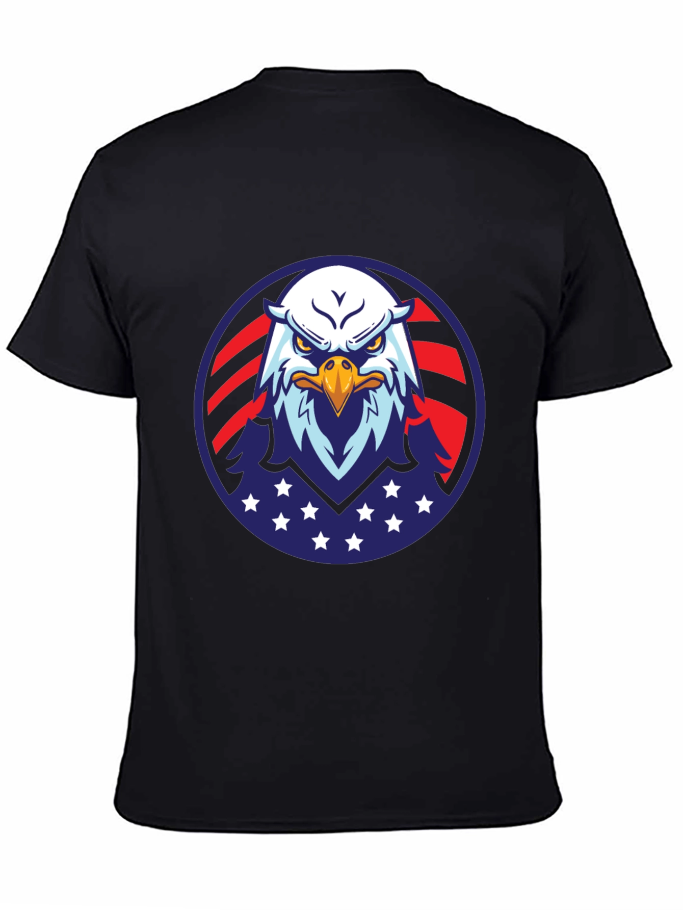 American Eagle Graphic Black T-Shirt Patriotic USA Pride