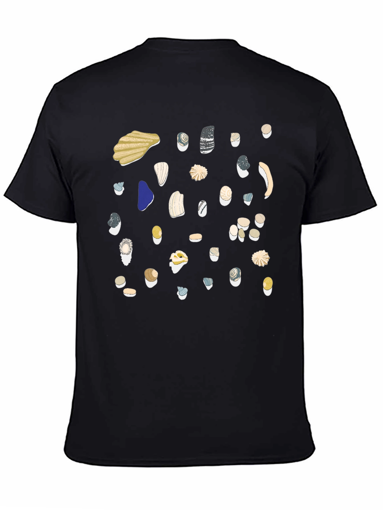 Seashell Graphic Black T-Shirt