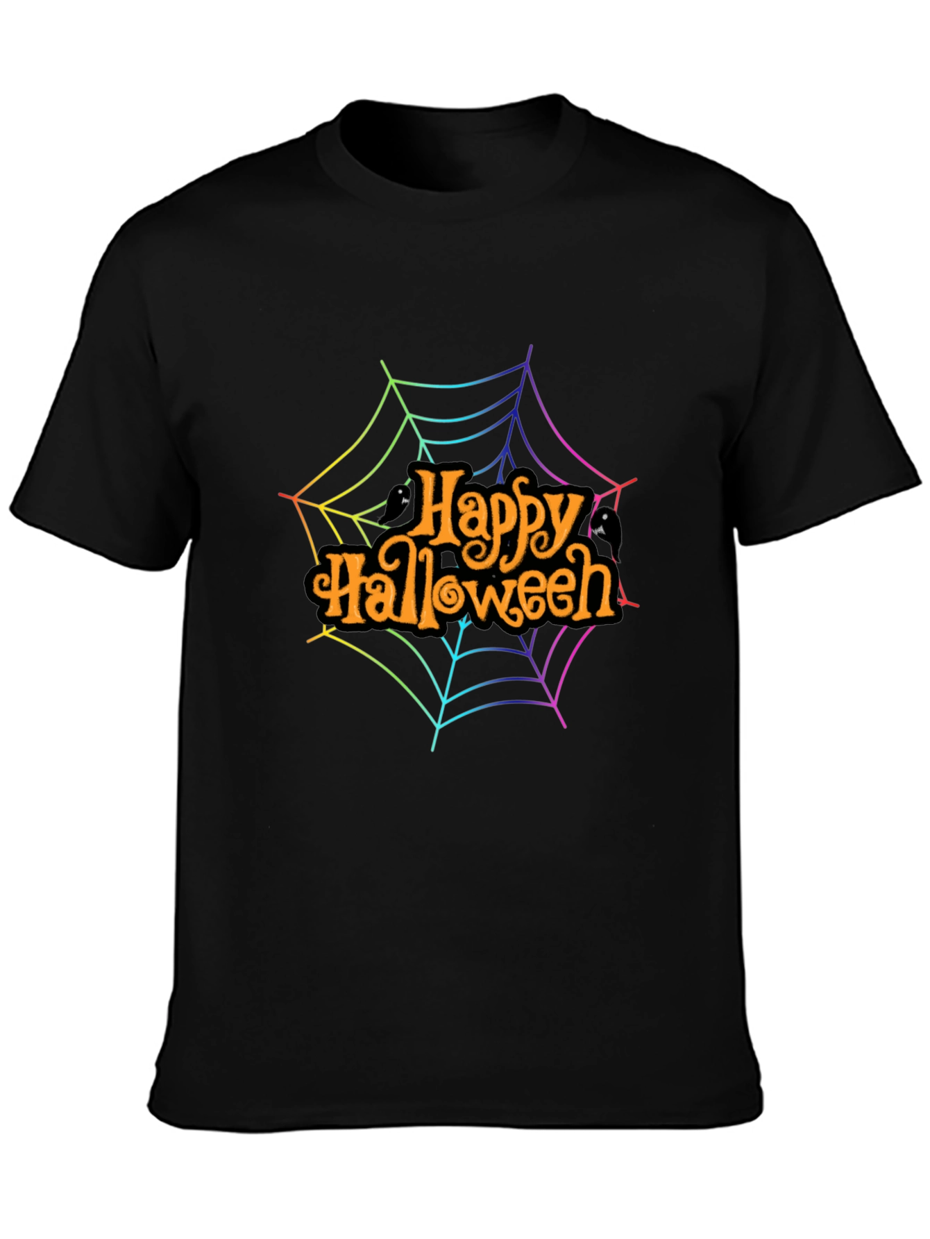 Happy Halloween Rainbow Web T-Shirt